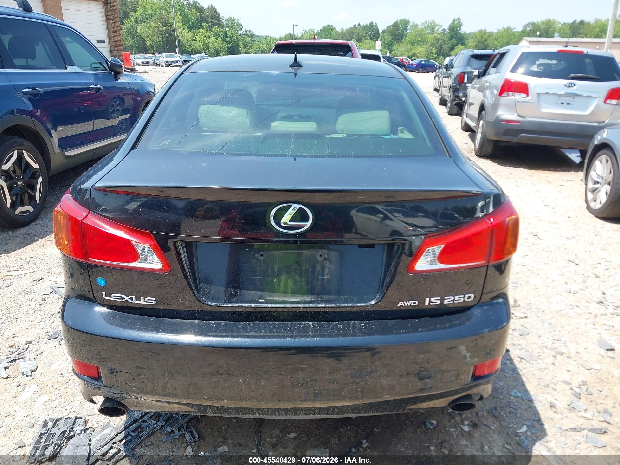 2010 Lexus Is 250   Black vin: JTHCF5C26A5037515