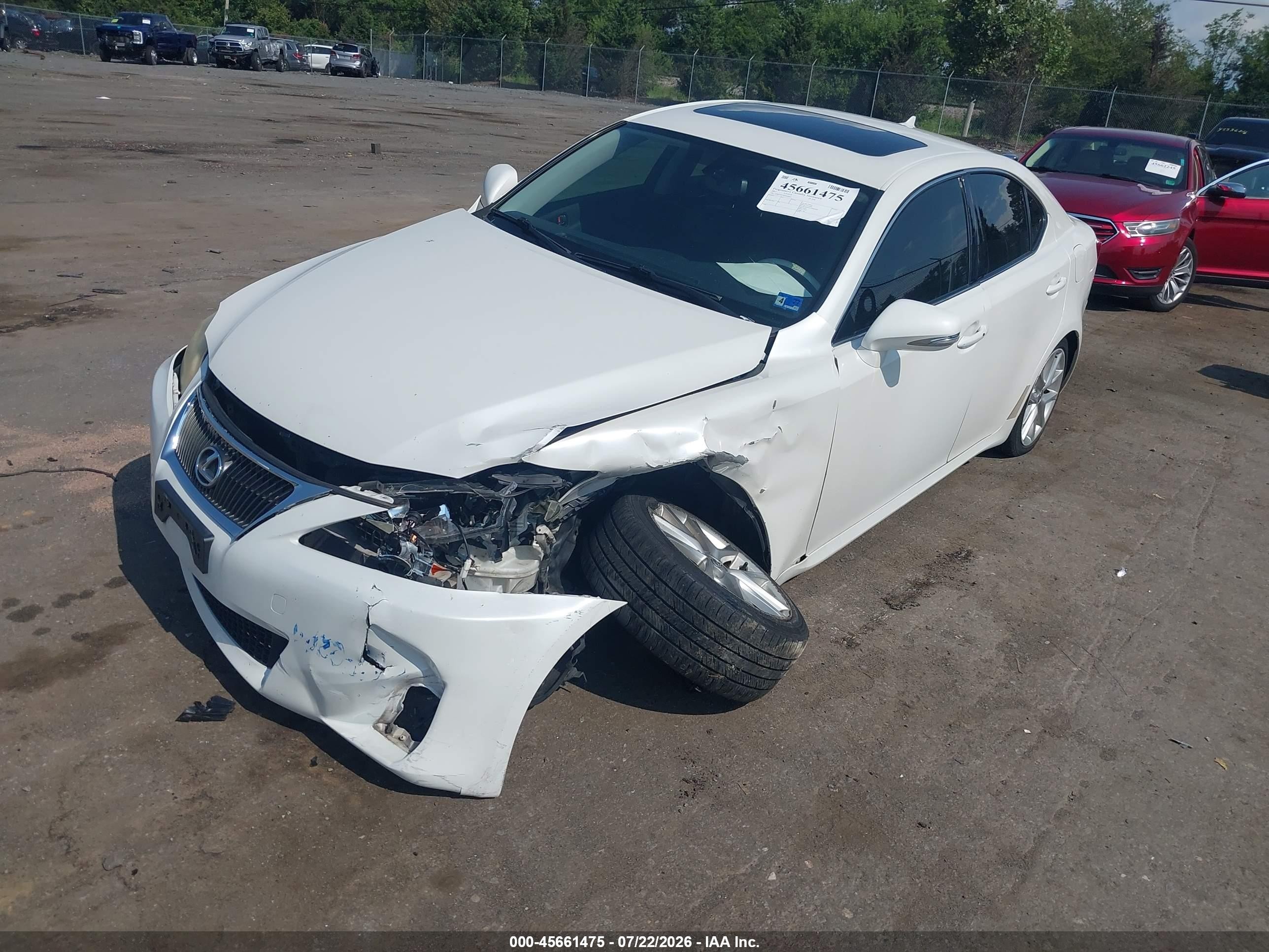 2011 Lexus Is 250   White vin: JTHCF5C26B5045812