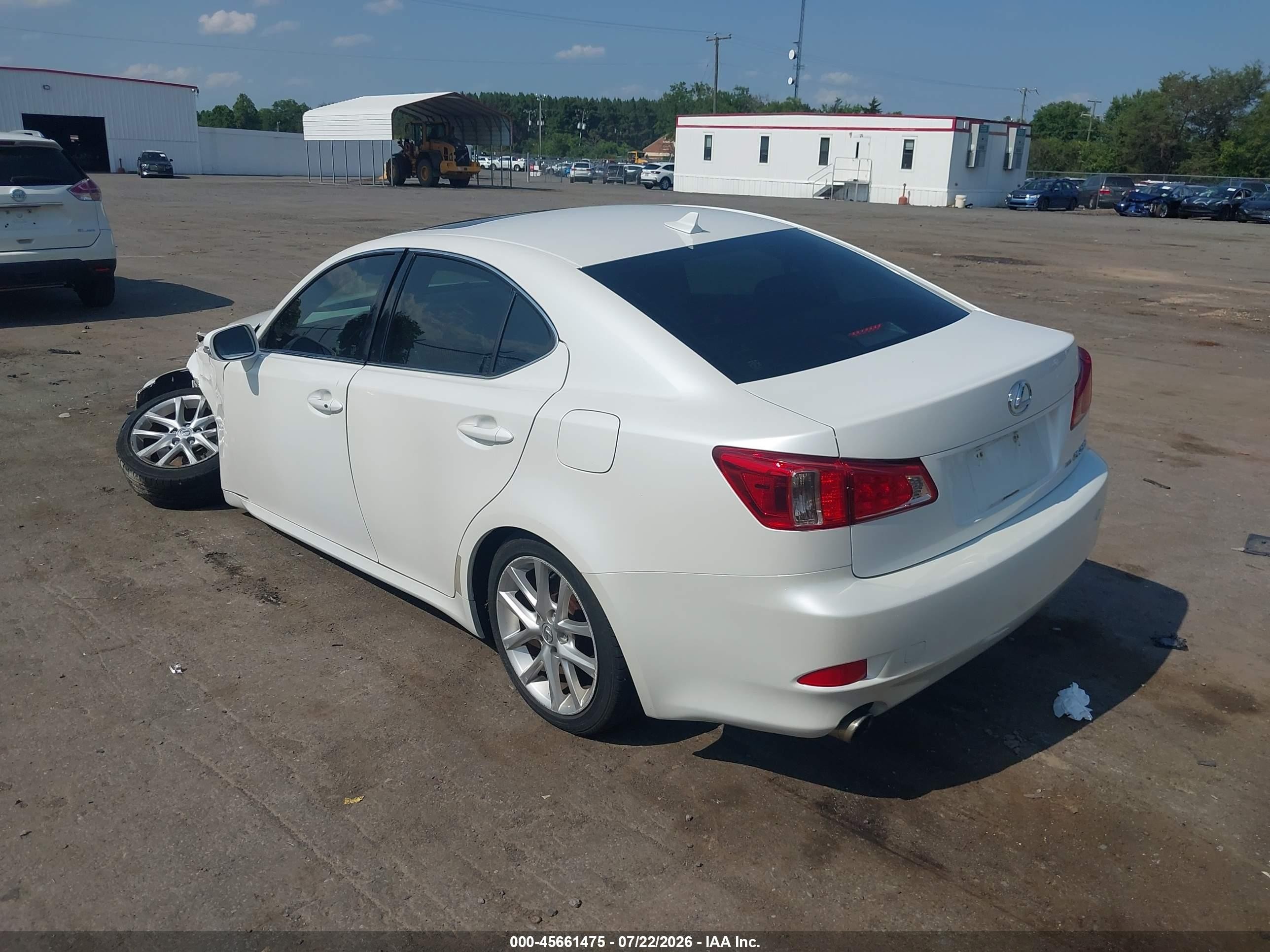 2011 Lexus Is 250   White vin: JTHCF5C26B5045812