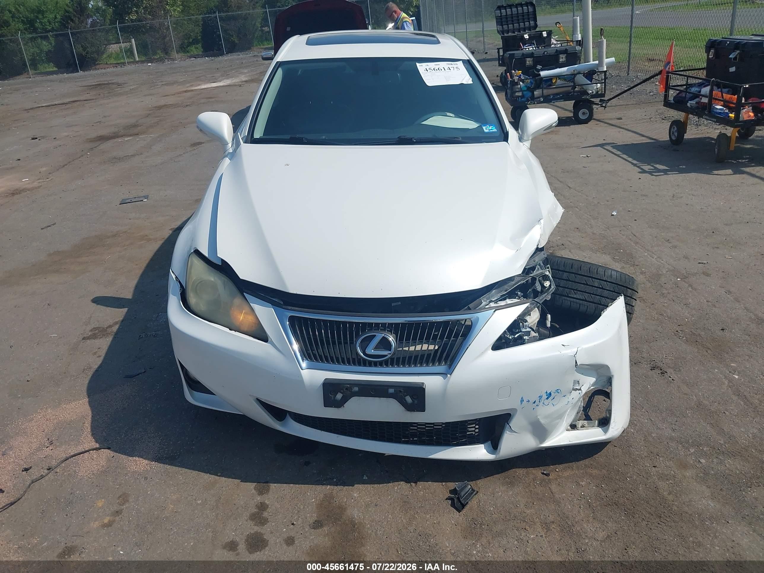 2011 Lexus Is 250   White vin: JTHCF5C26B5045812