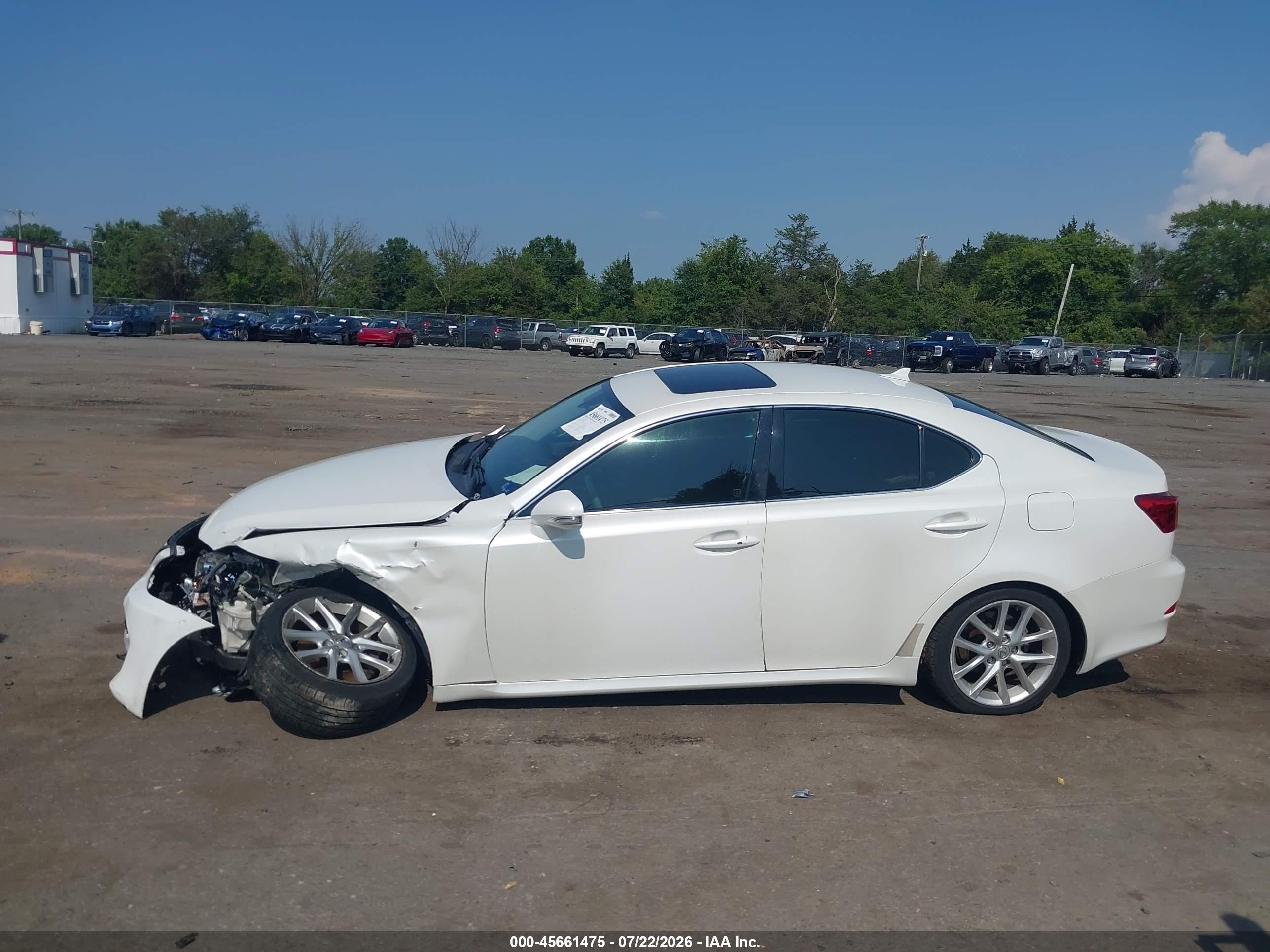 2011 Lexus Is 250   White vin: JTHCF5C26B5045812