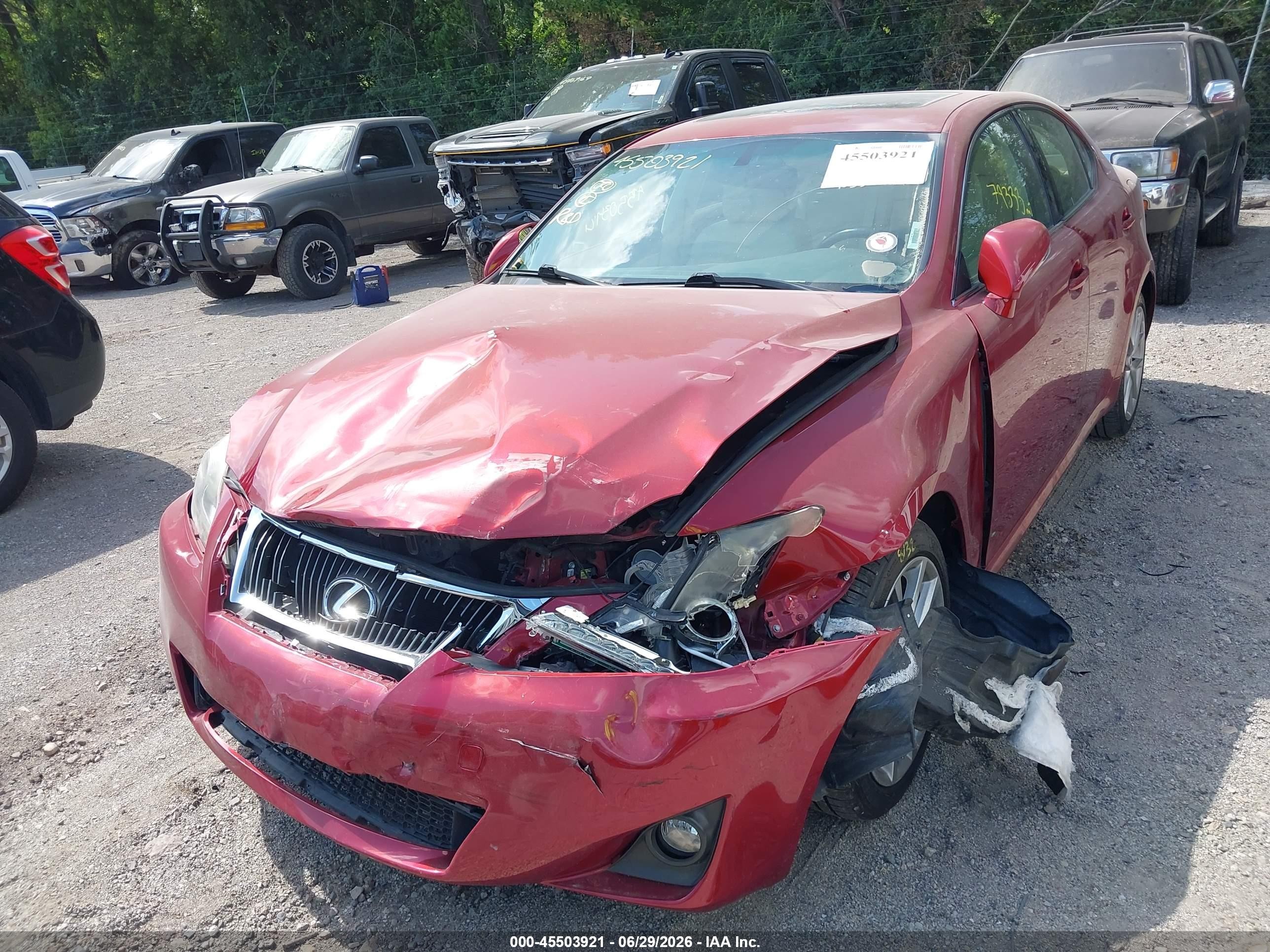 2012 Lexus Is 250   Red vin: JTHCF5C26C5059212