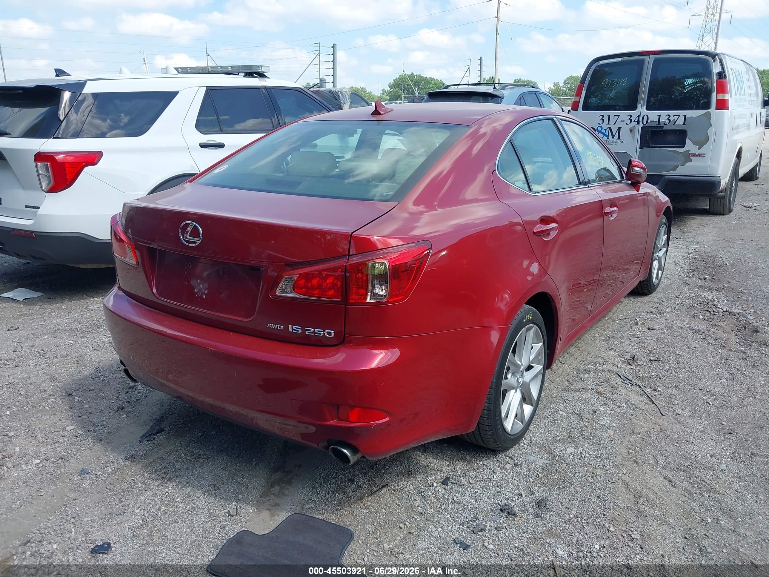 2012 Lexus Is 250   Red vin: JTHCF5C26C5059212