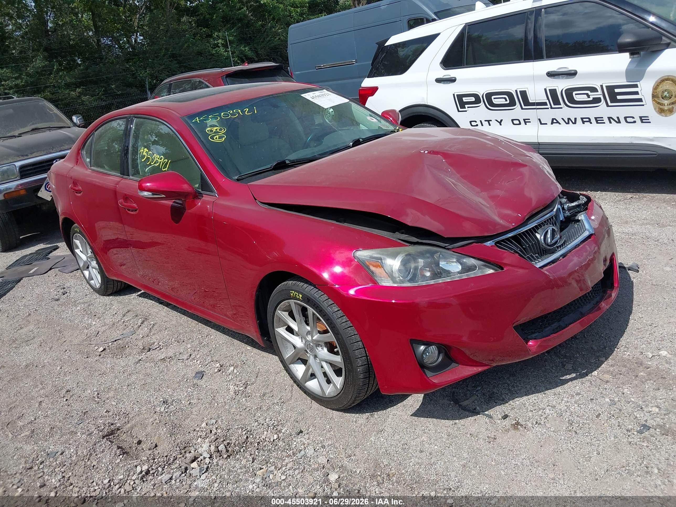 2012 Lexus Is 250   Red vin: JTHCF5C26C5059212