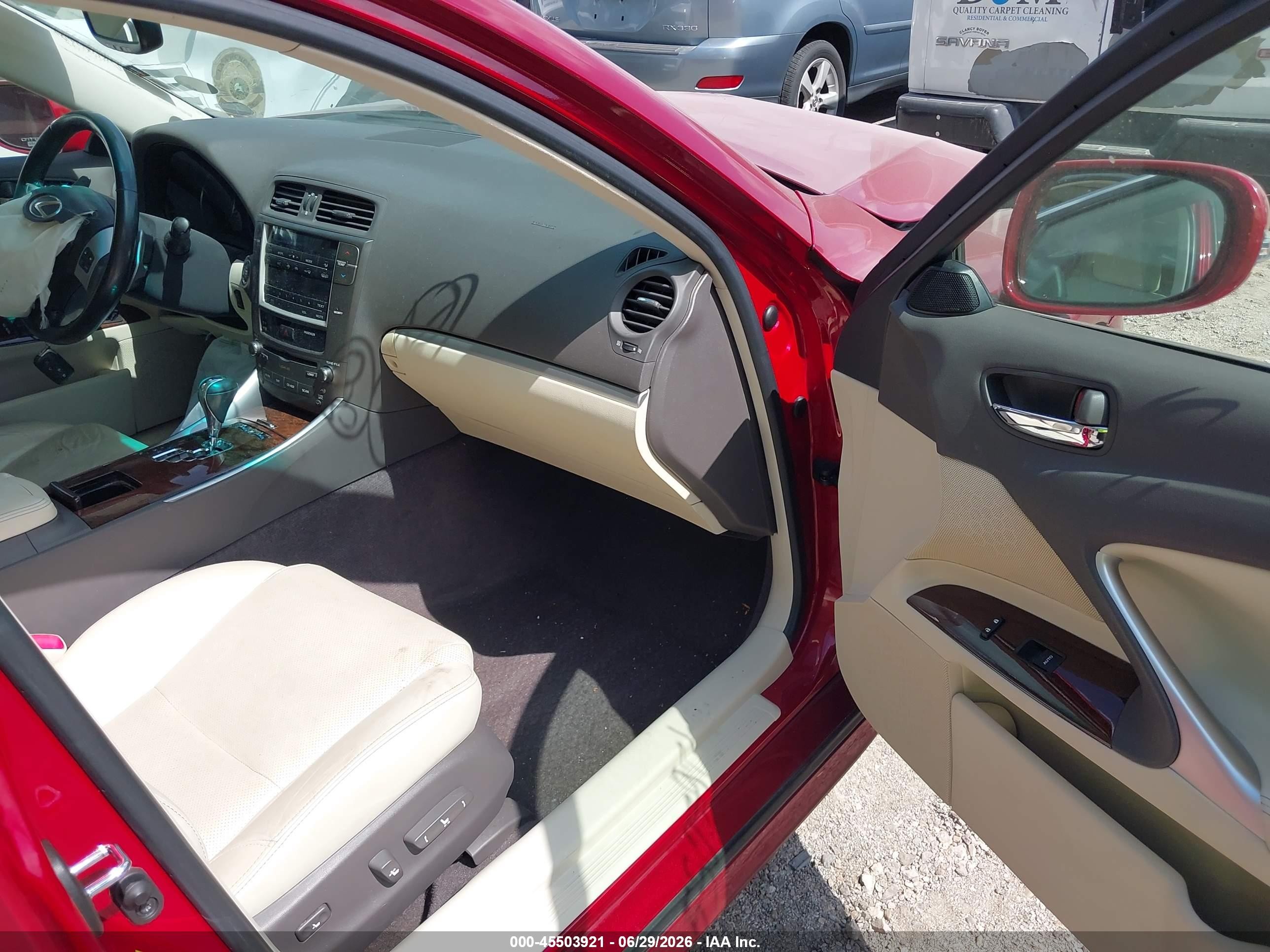 2012 Lexus Is 250   Red vin: JTHCF5C26C5059212