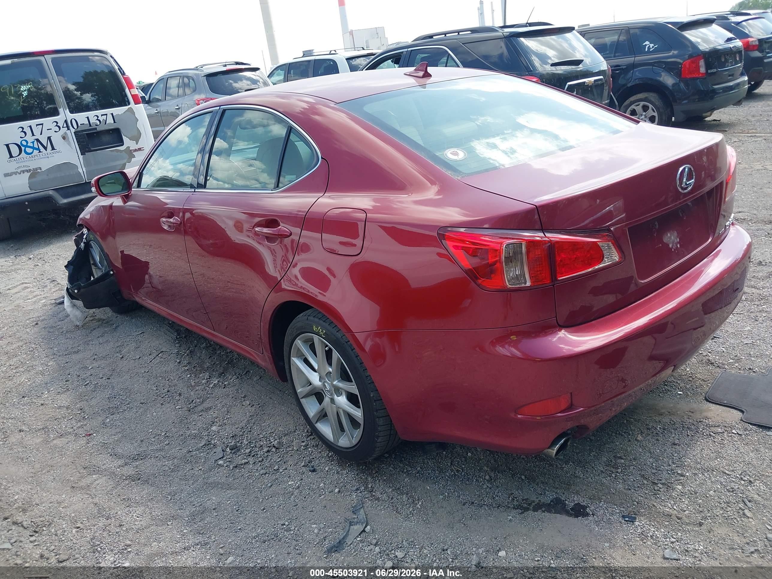 2012 Lexus Is 250   Red vin: JTHCF5C26C5059212