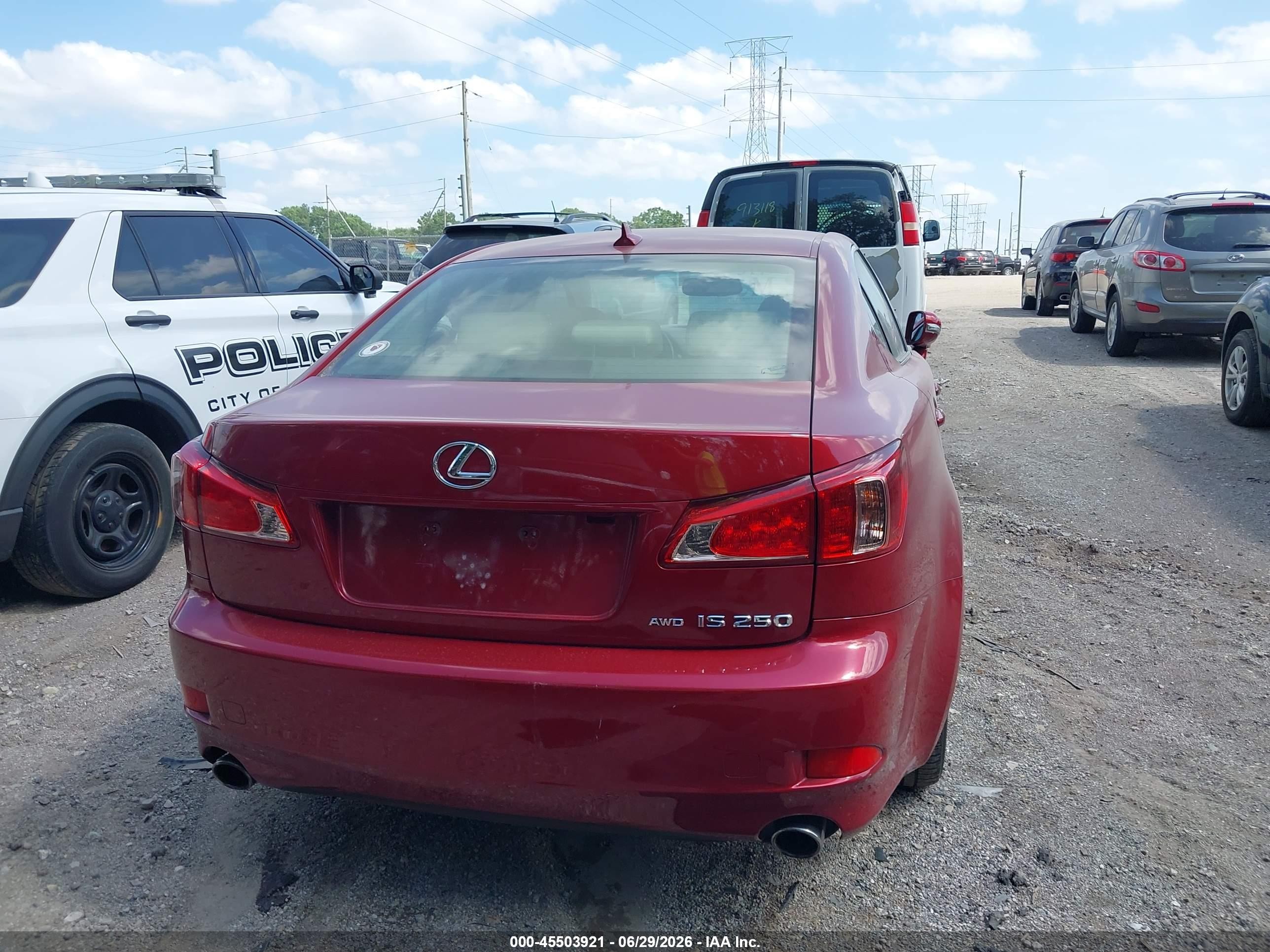 2012 Lexus Is 250   Red vin: JTHCF5C26C5059212