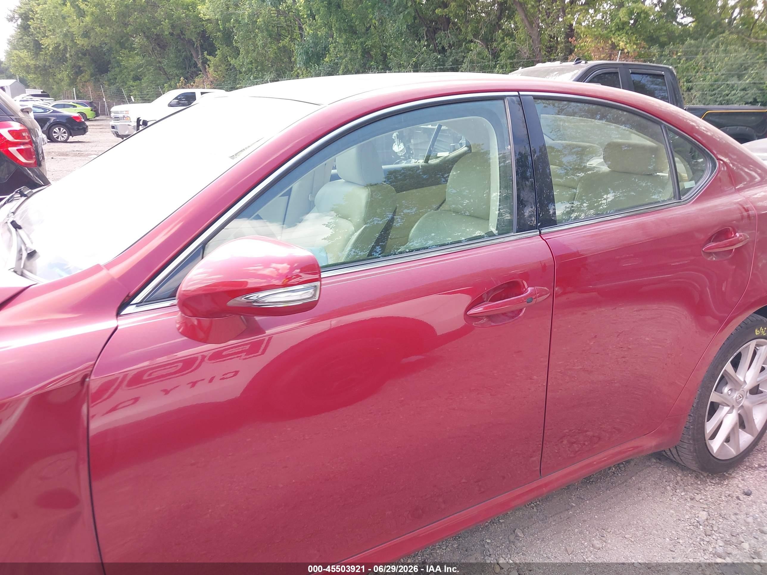 2012 Lexus Is 250   Red vin: JTHCF5C26C5059212