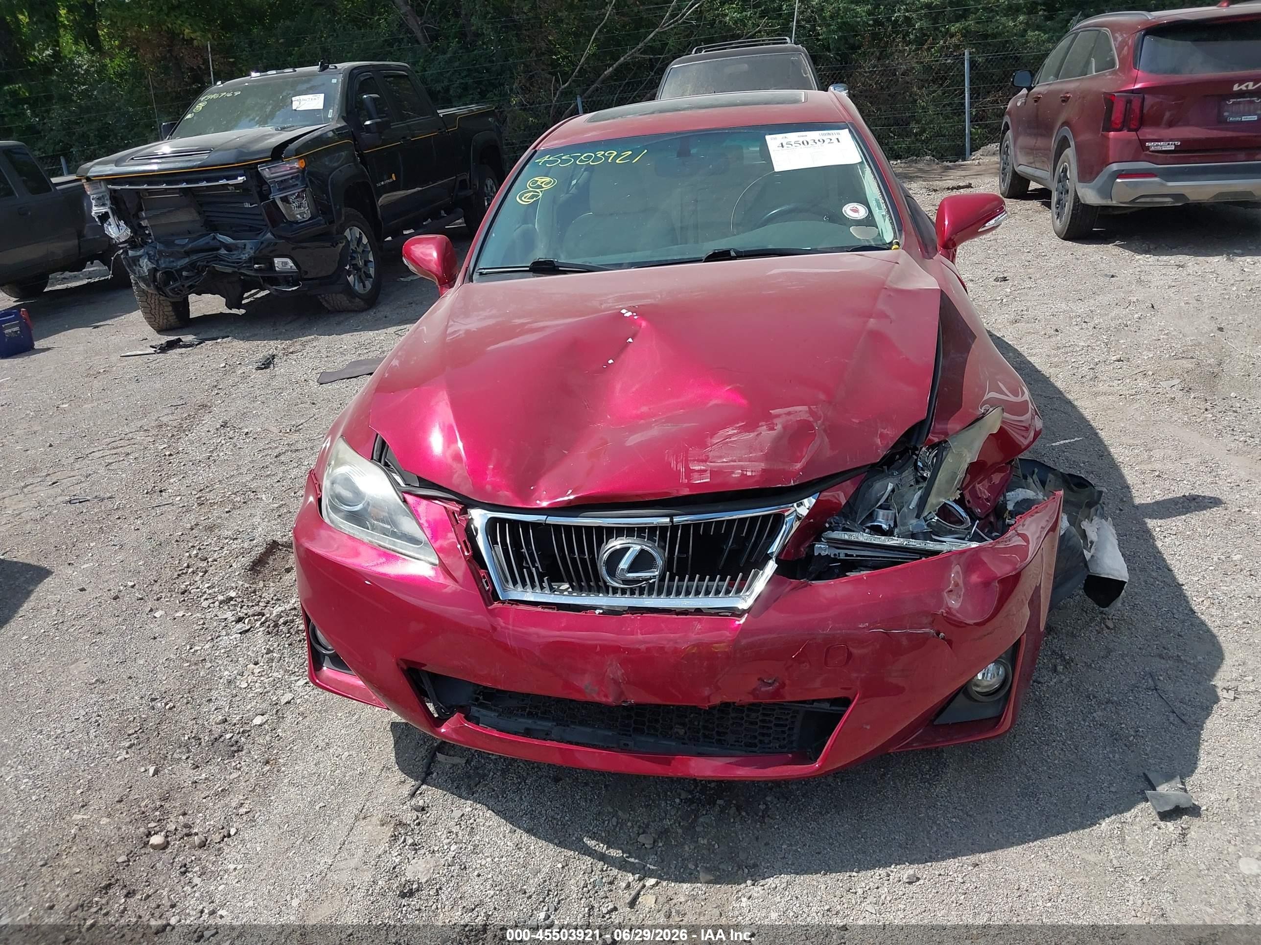 2012 Lexus Is 250   Red vin: JTHCF5C26C5059212
