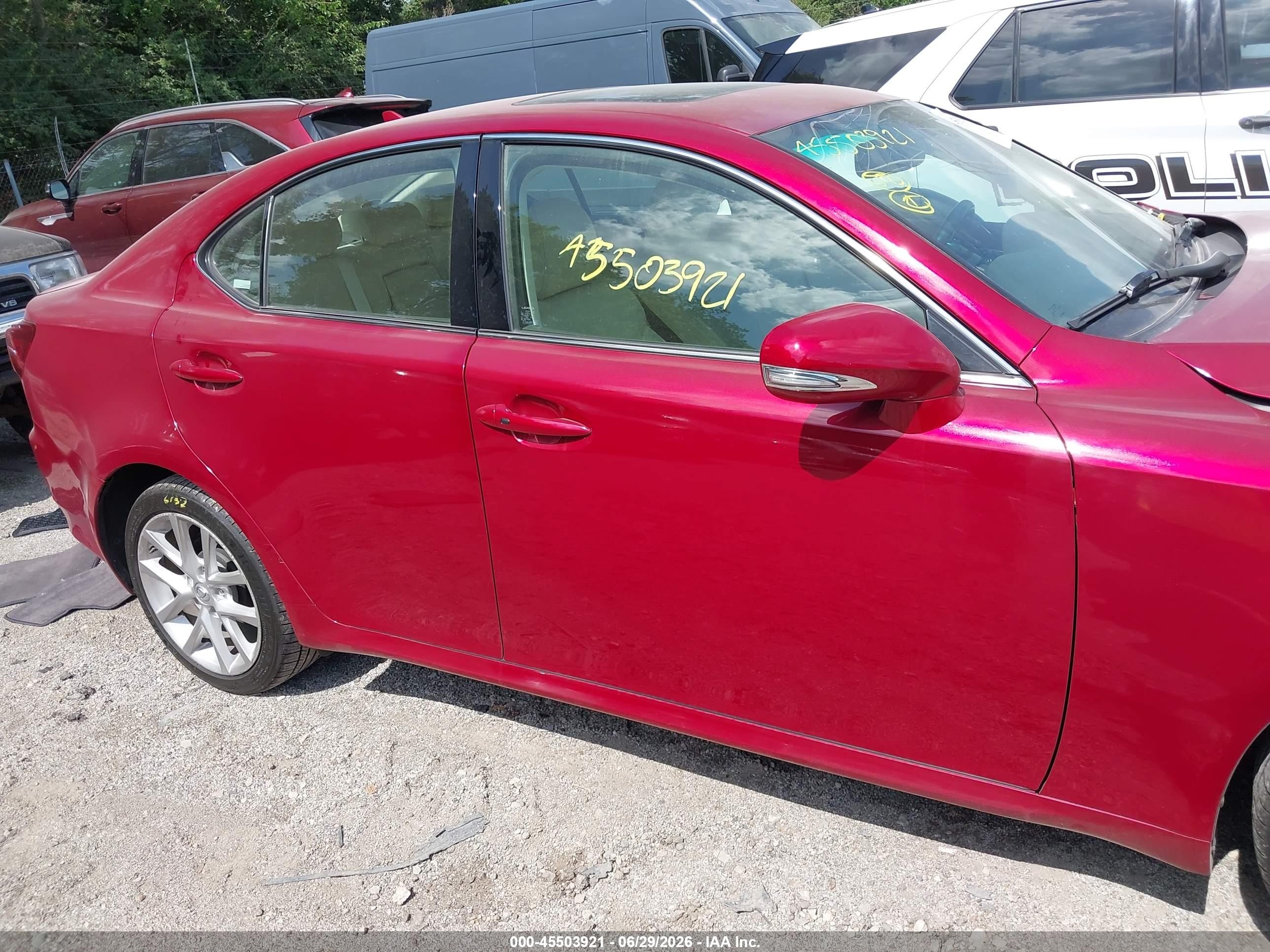 2012 Lexus Is 250   Red vin: JTHCF5C26C5059212