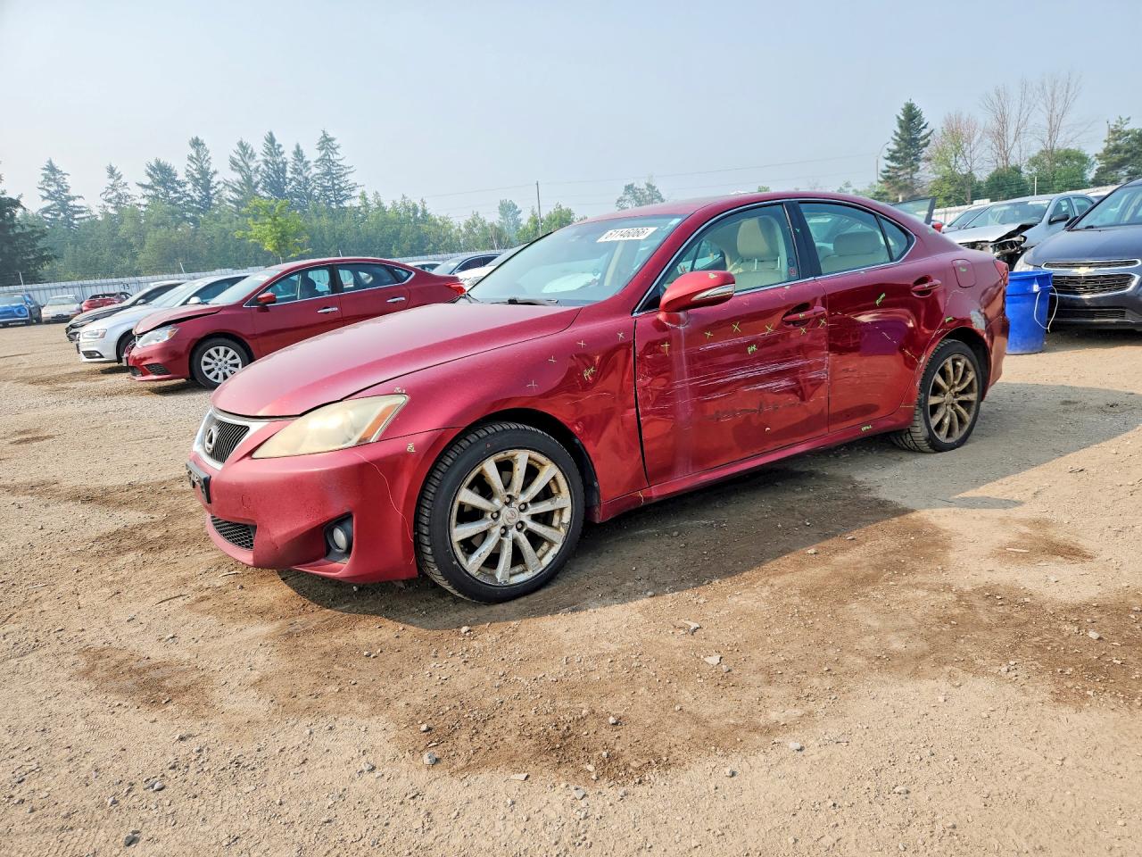 2011 Lexus Is 250 Red vin: JTHCF5C27B5049027