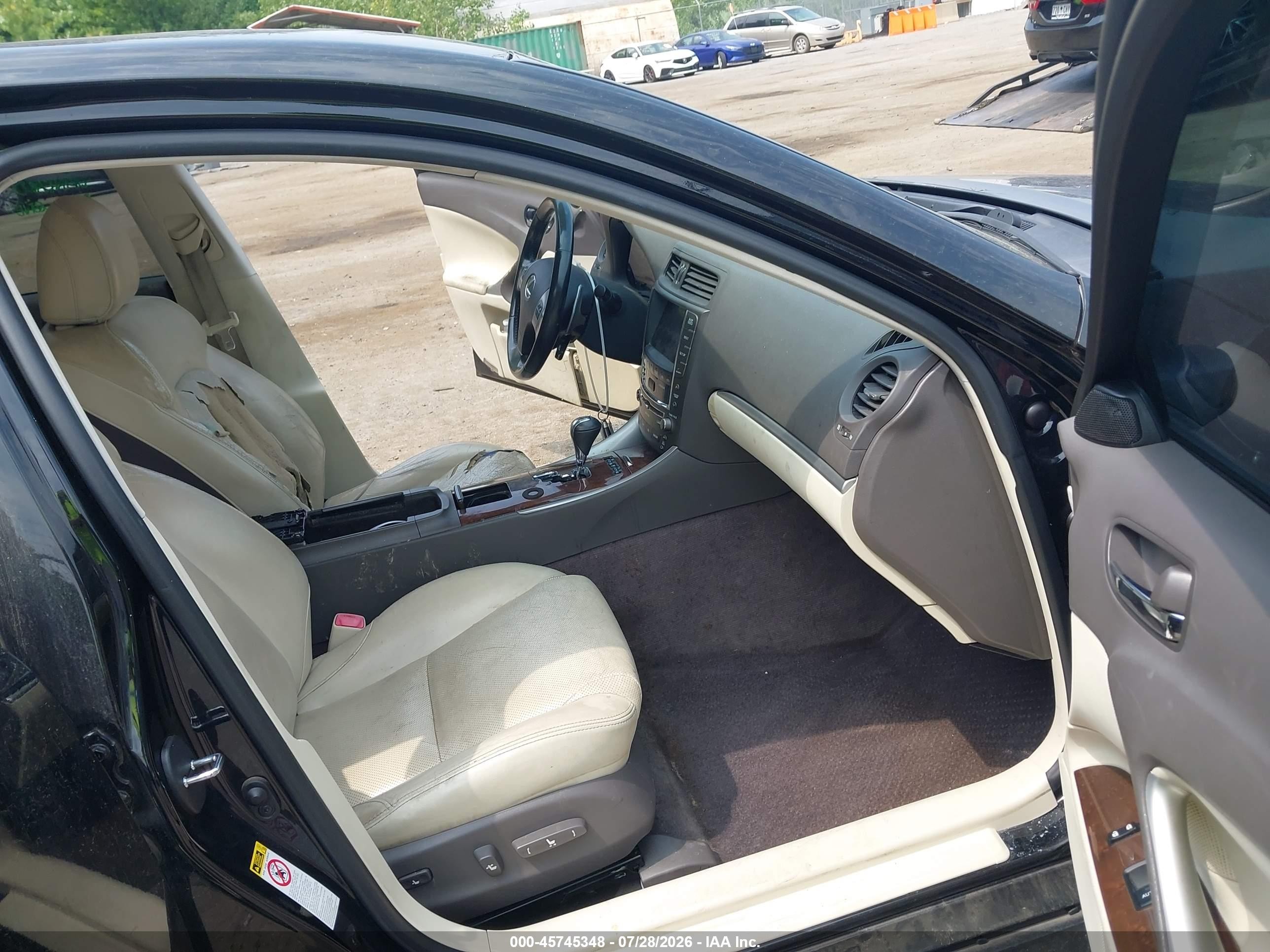 2012 Lexus Is 250   Black vin: JTHCF5C27C5053449