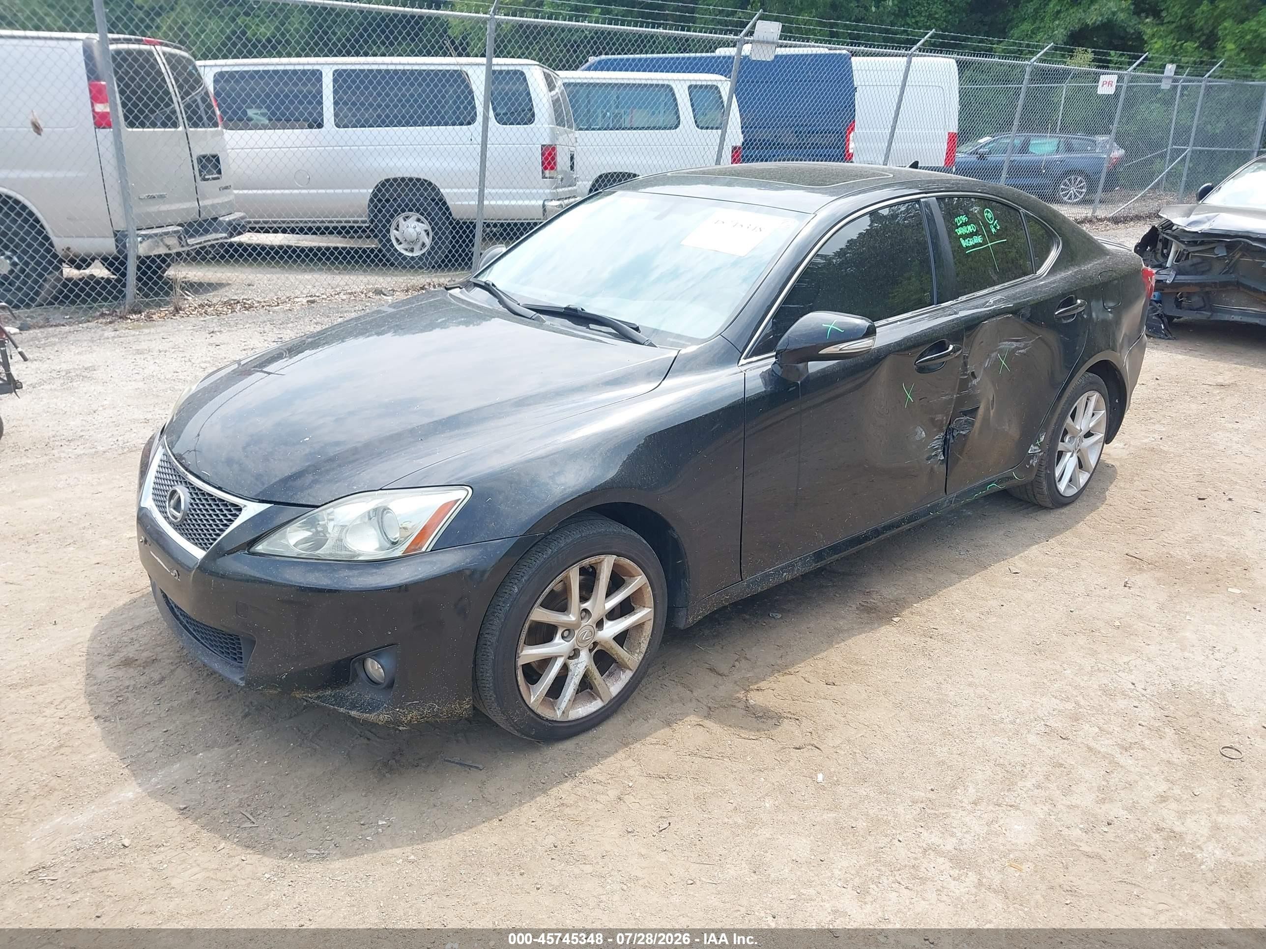 2012 Lexus Is 250   Black vin: JTHCF5C27C5053449