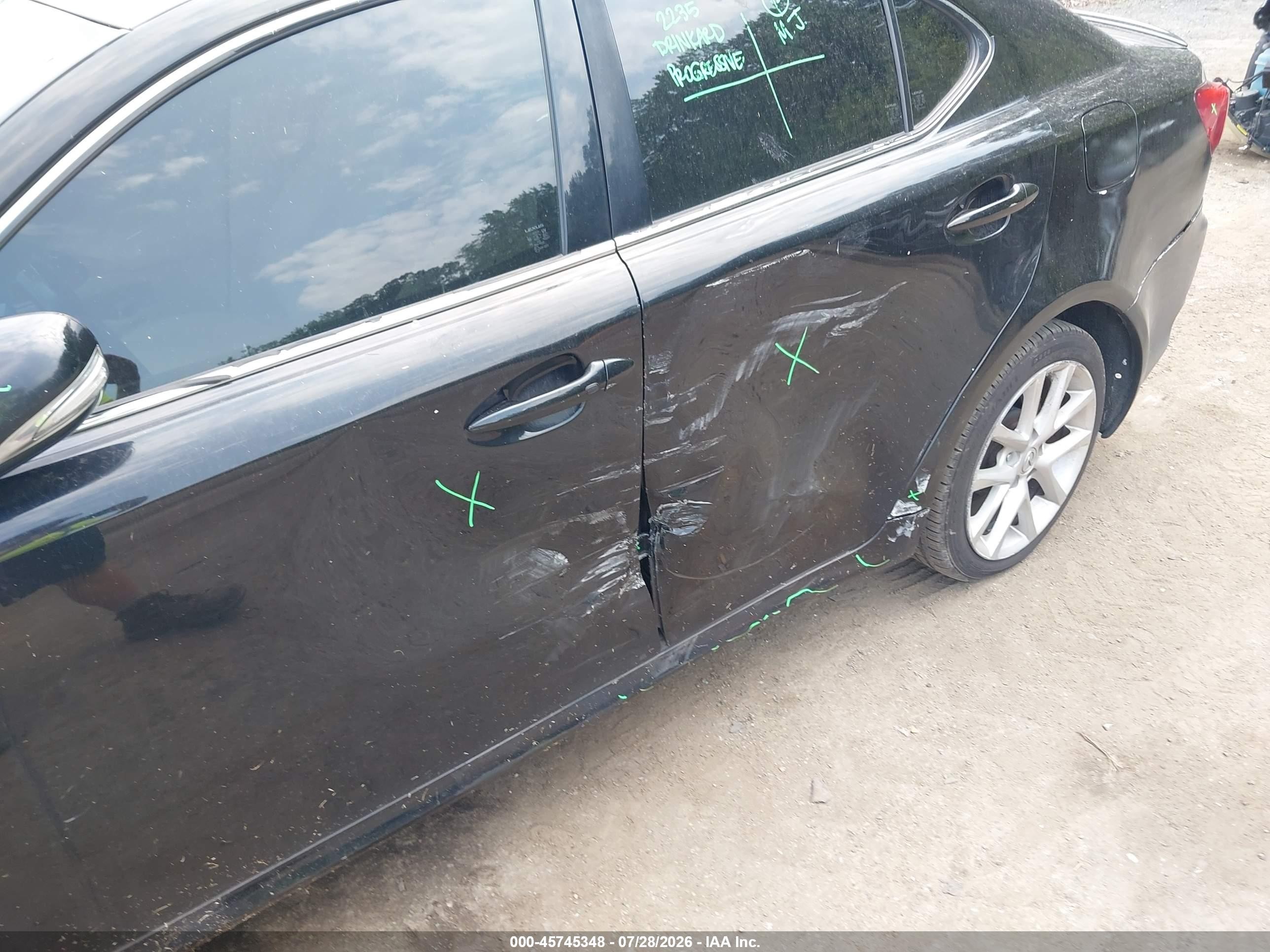 2012 Lexus Is 250   Black vin: JTHCF5C27C5053449