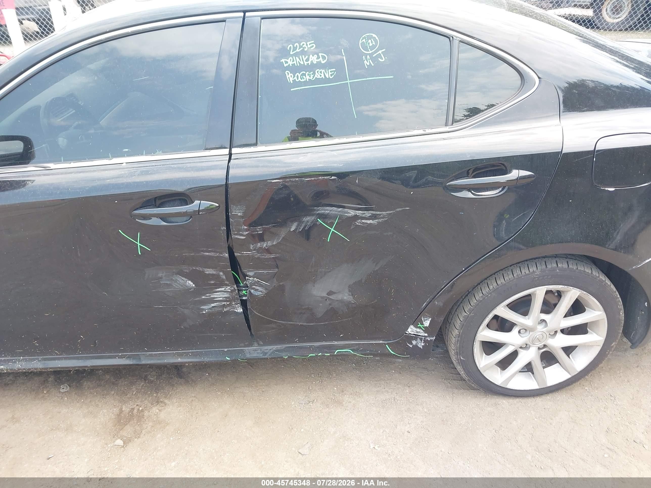 2012 Lexus Is 250   Black vin: JTHCF5C27C5053449