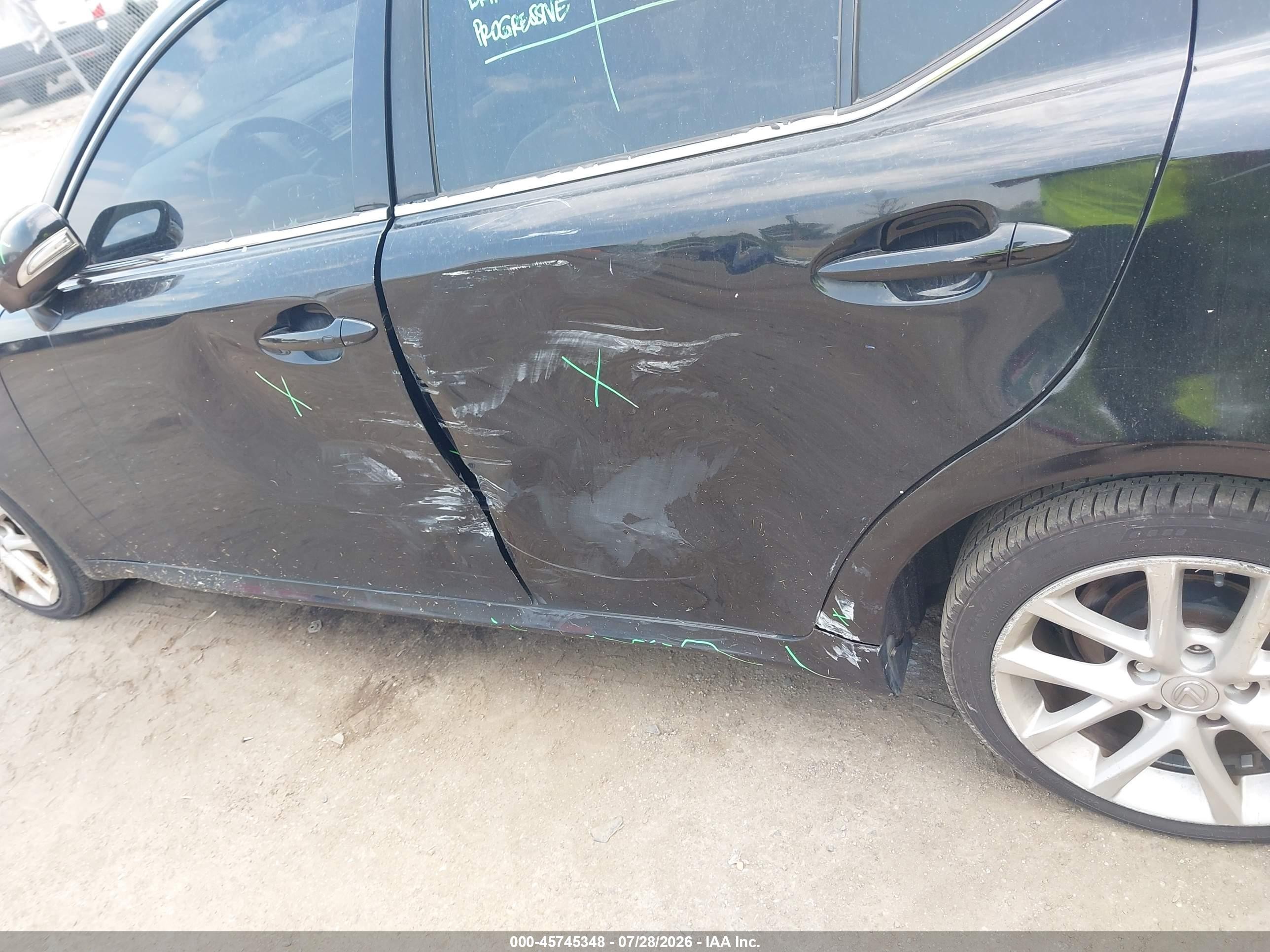 2012 Lexus Is 250   Black vin: JTHCF5C27C5053449