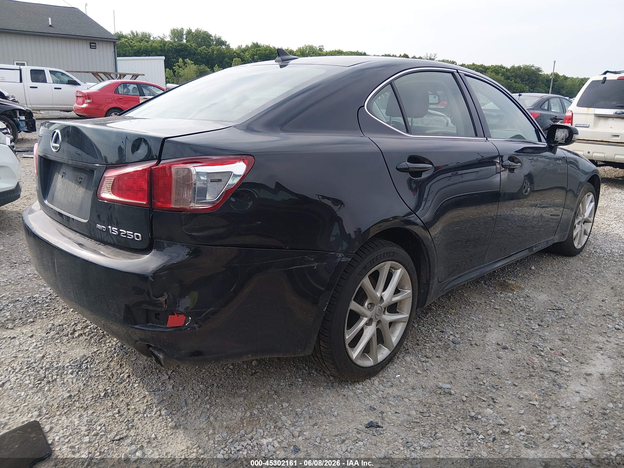 2012 Lexus Is 250 Black vin: JTHCF5C27C5056965