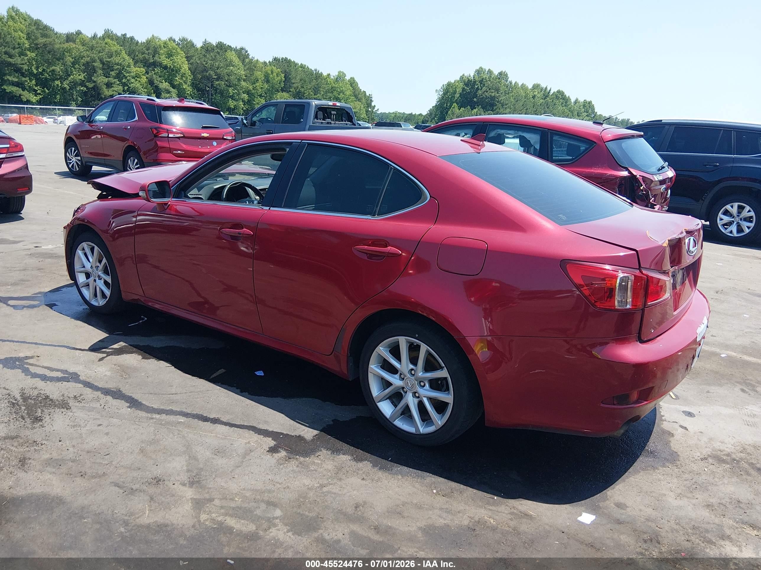 2012 Lexus Is 250   Red vin: JTHCF5C27C5058098