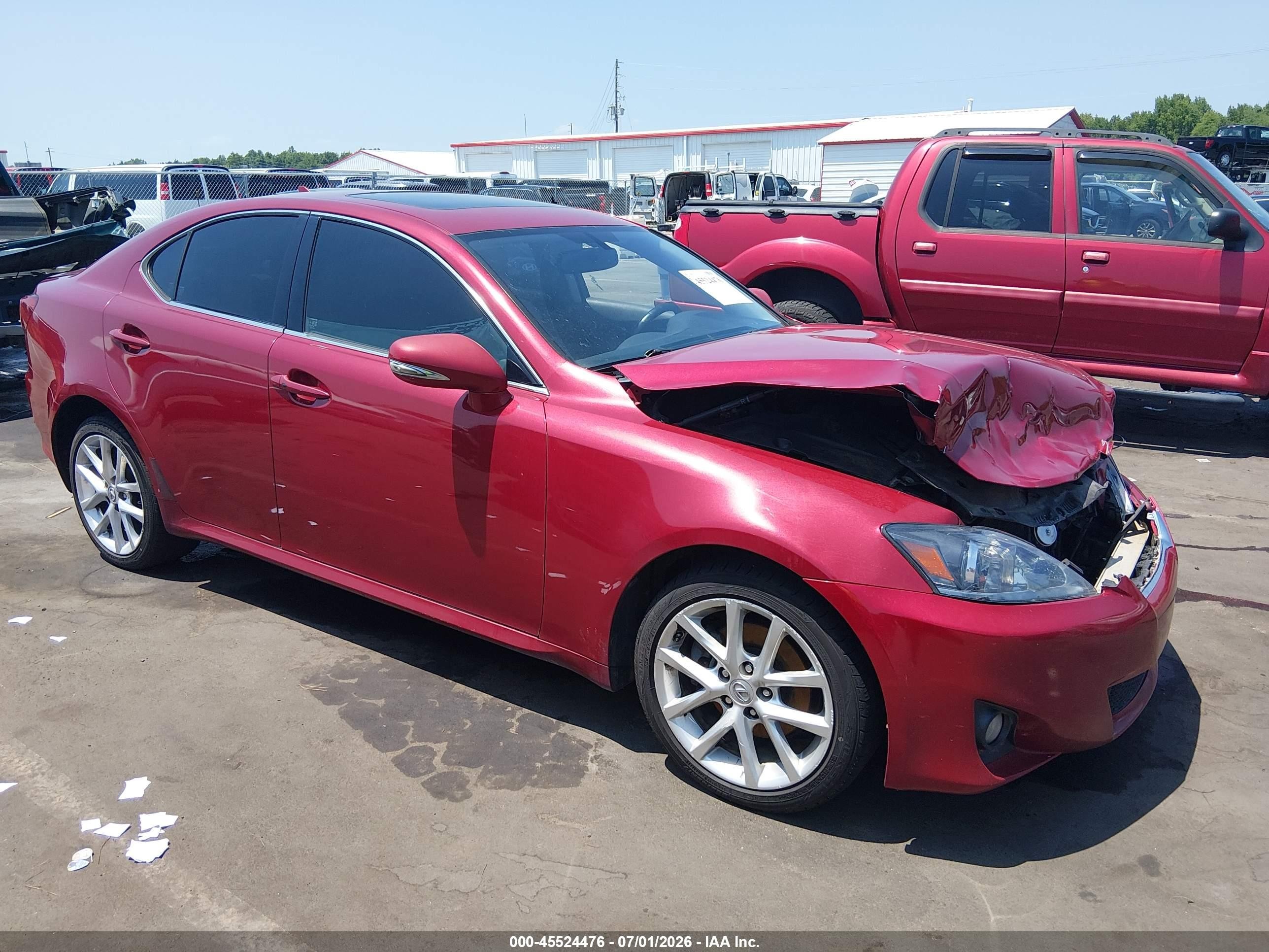 2012 Lexus Is 250   Red vin: JTHCF5C27C5058098