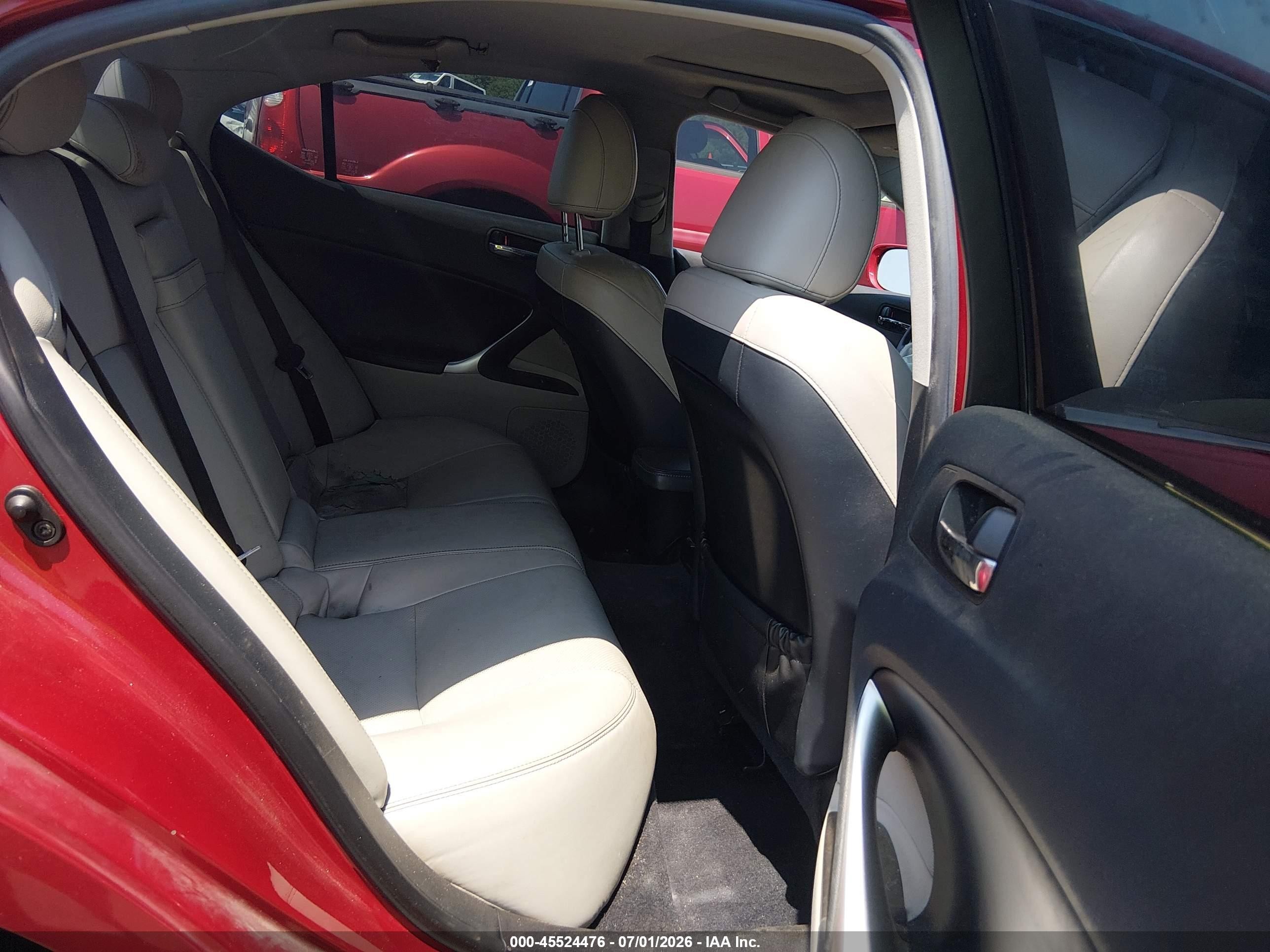 2012 Lexus Is 250   Red vin: JTHCF5C27C5058098