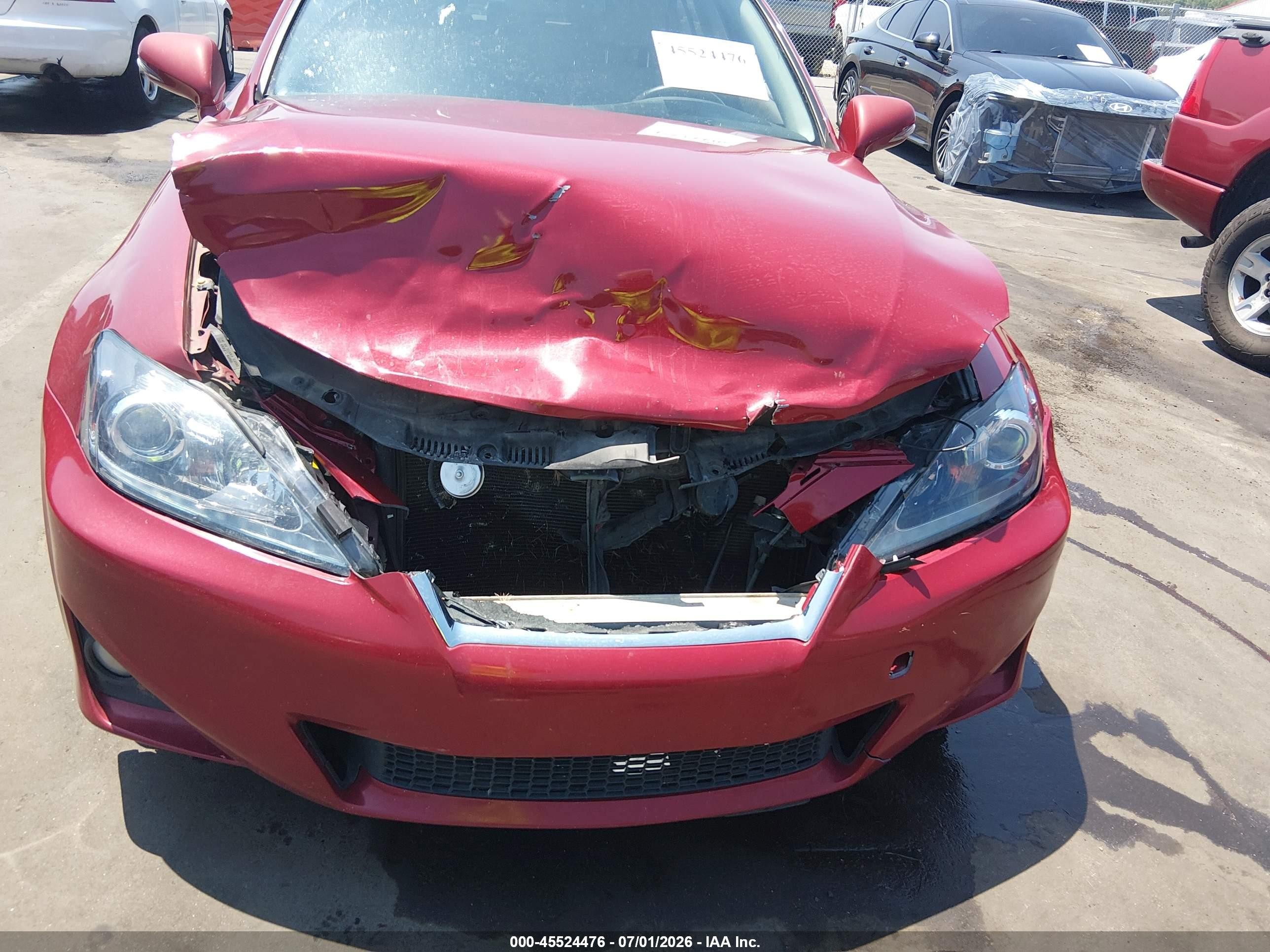 2012 Lexus Is 250   Red vin: JTHCF5C27C5058098