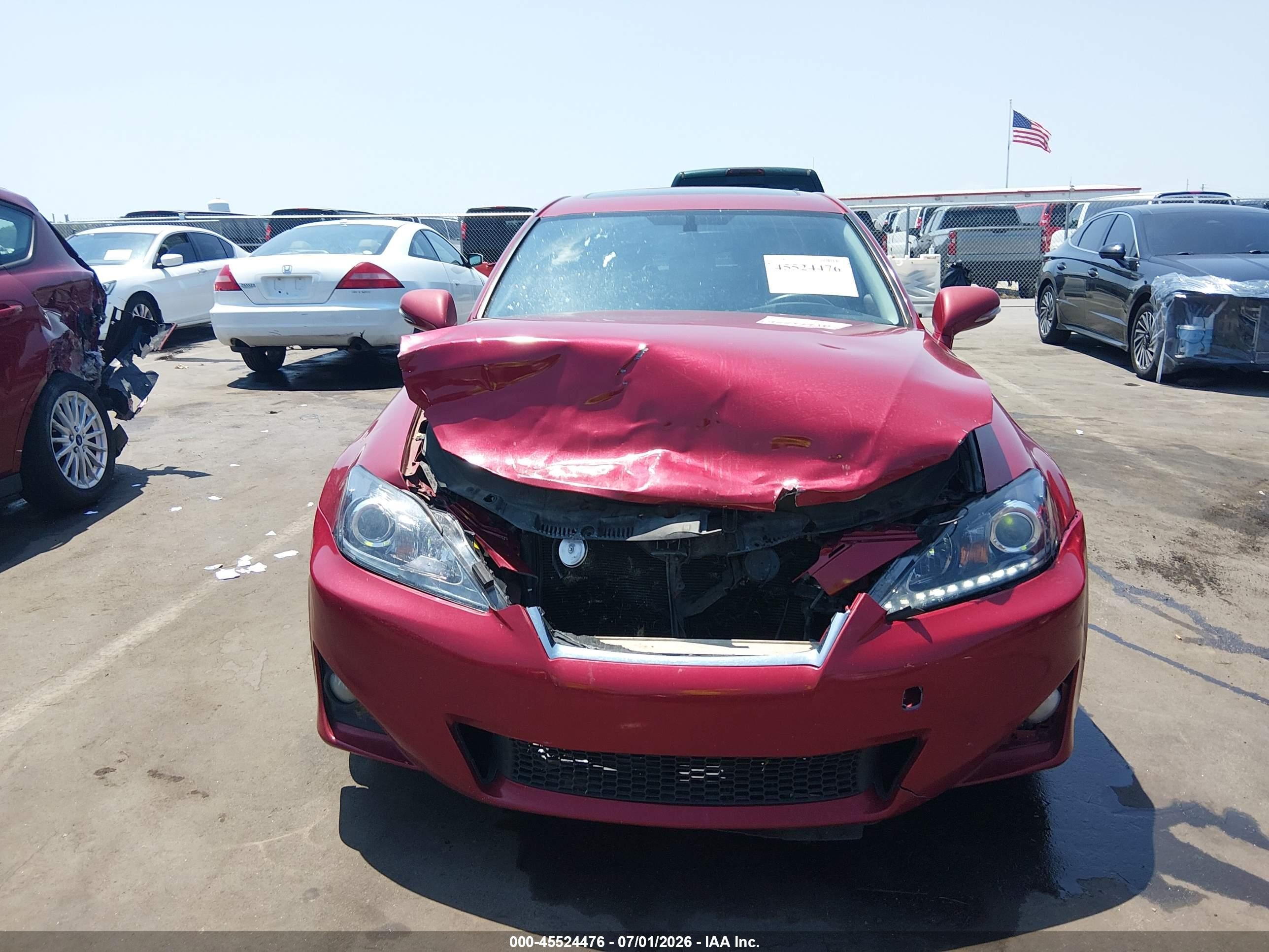 2012 Lexus Is 250   Red vin: JTHCF5C27C5058098