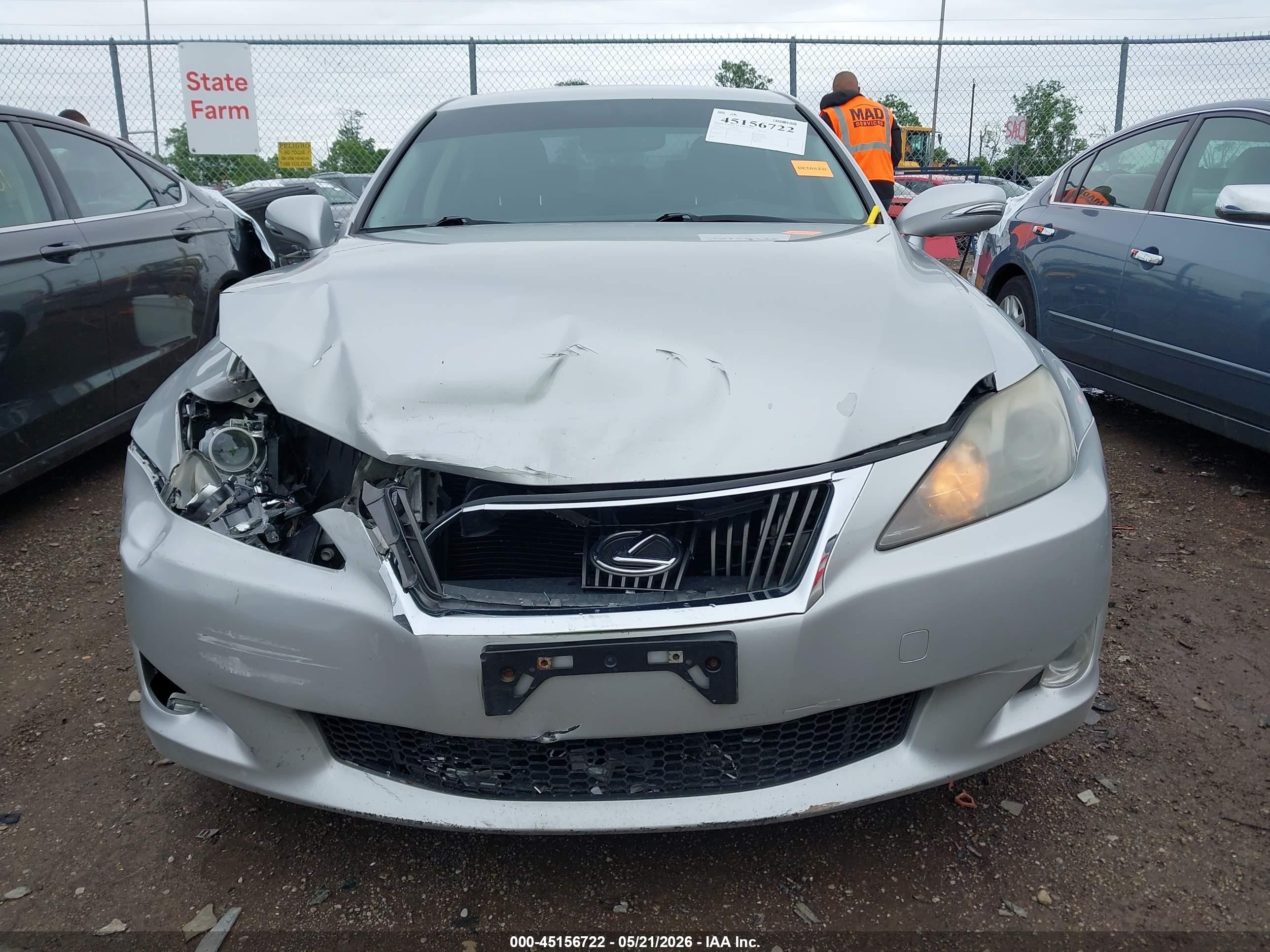 2010 Lexus Is 250   Silver vin: JTHCF5C28A5043946