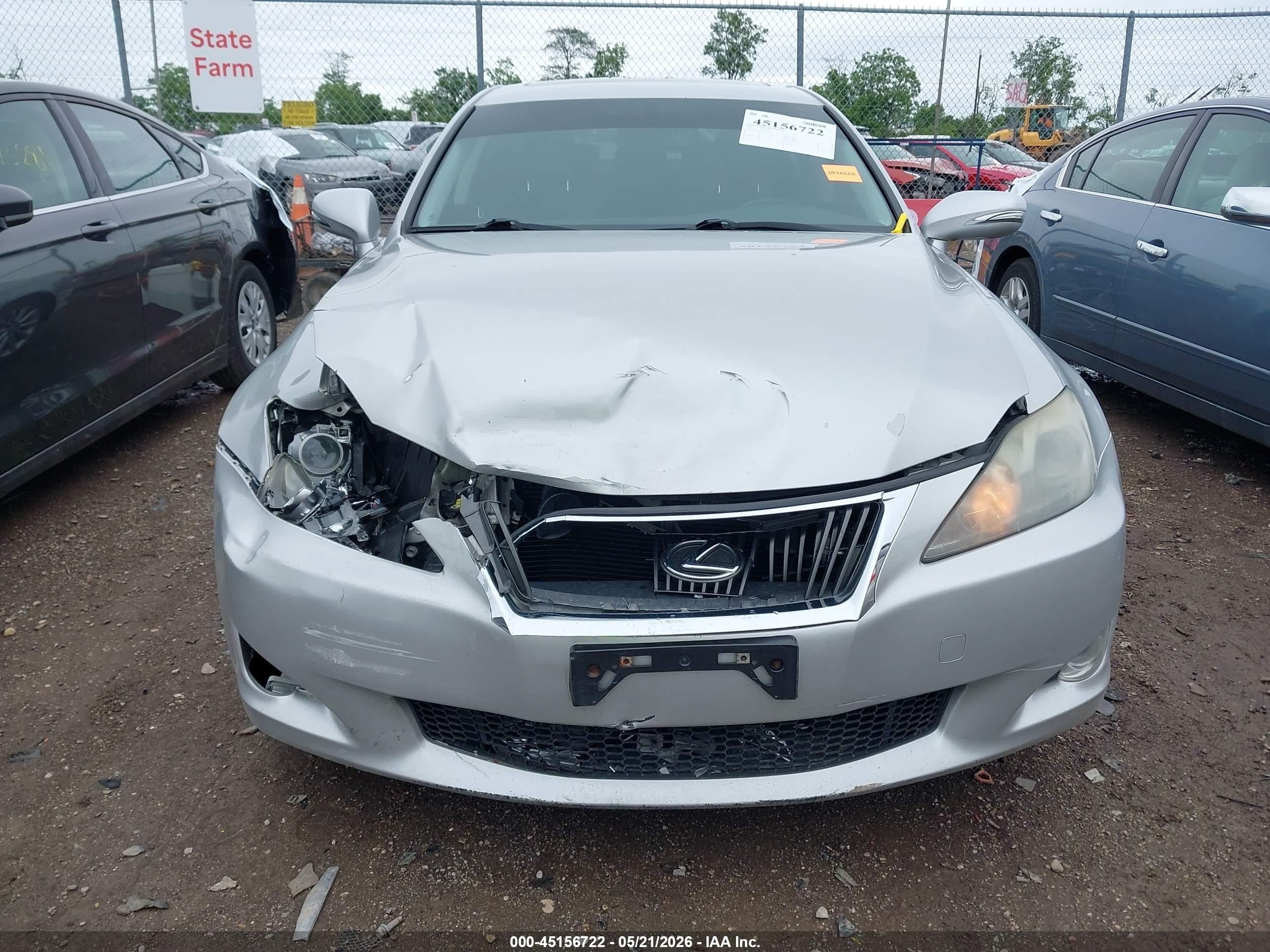 2010 Lexus Is 250   Silver vin: JTHCF5C28A5043946
