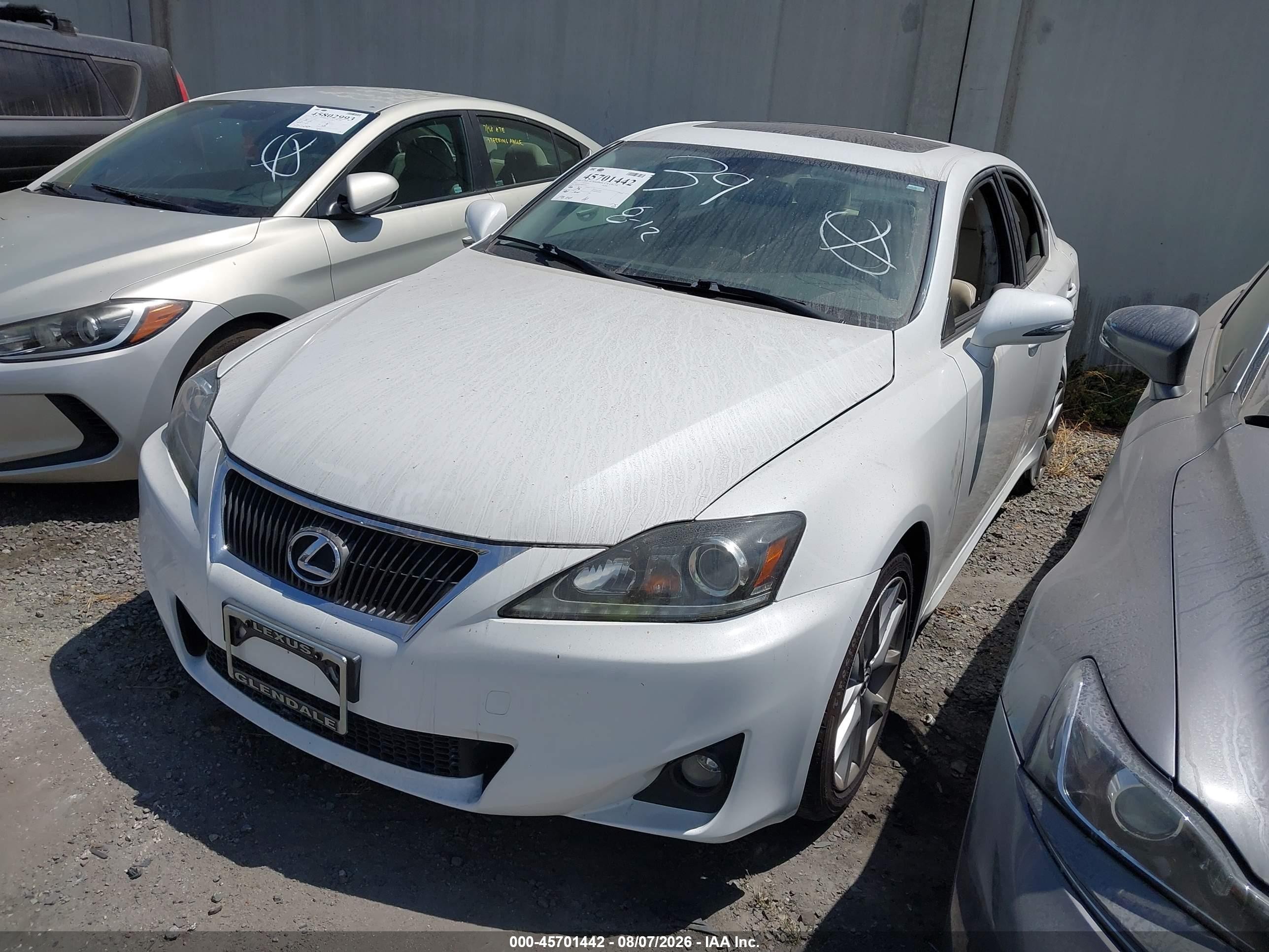 2011 Lexus Is 250 White vin: JTHCF5C28B5047061