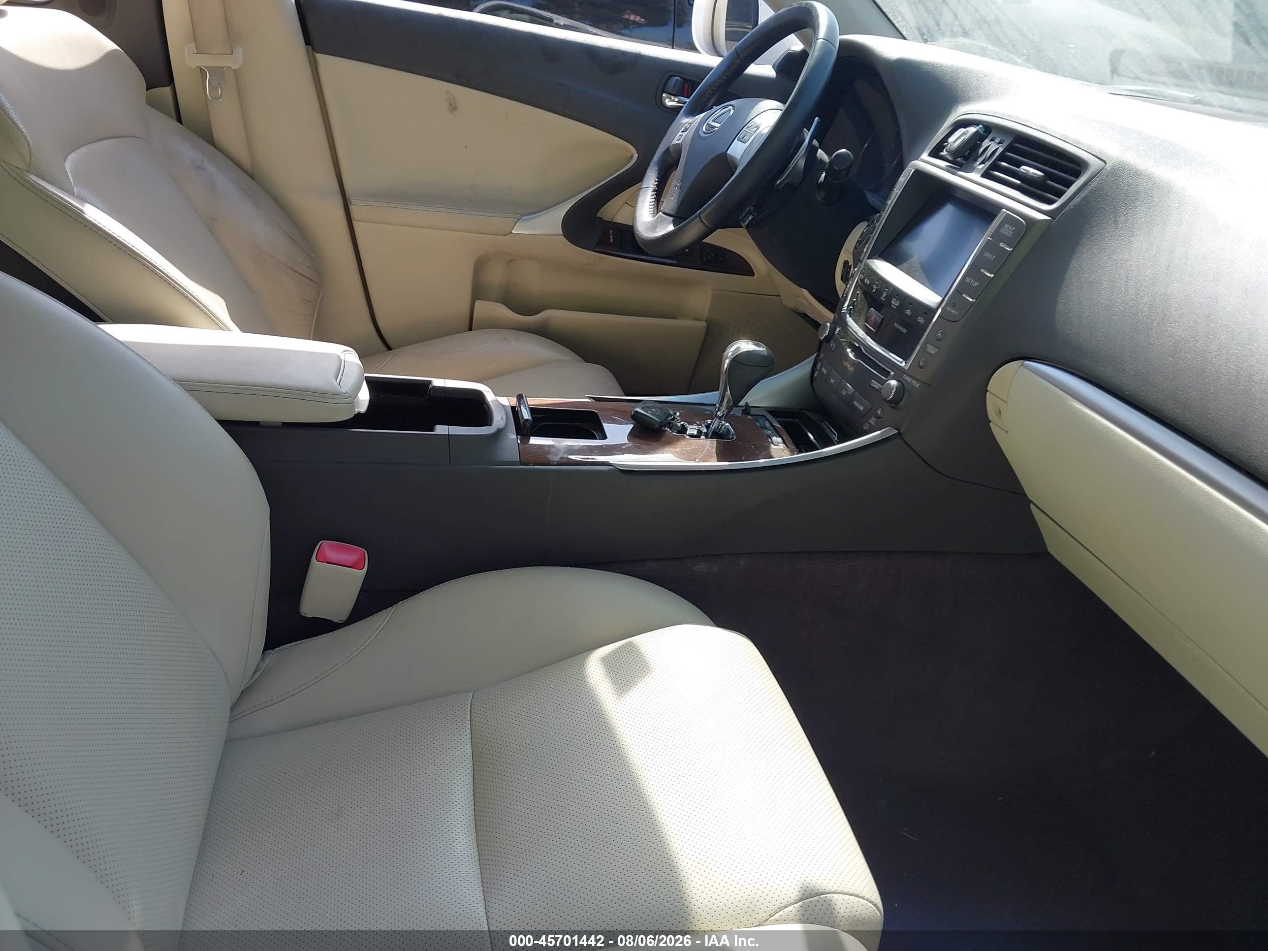 2011 Lexus Is 250 White vin: JTHCF5C28B5047061