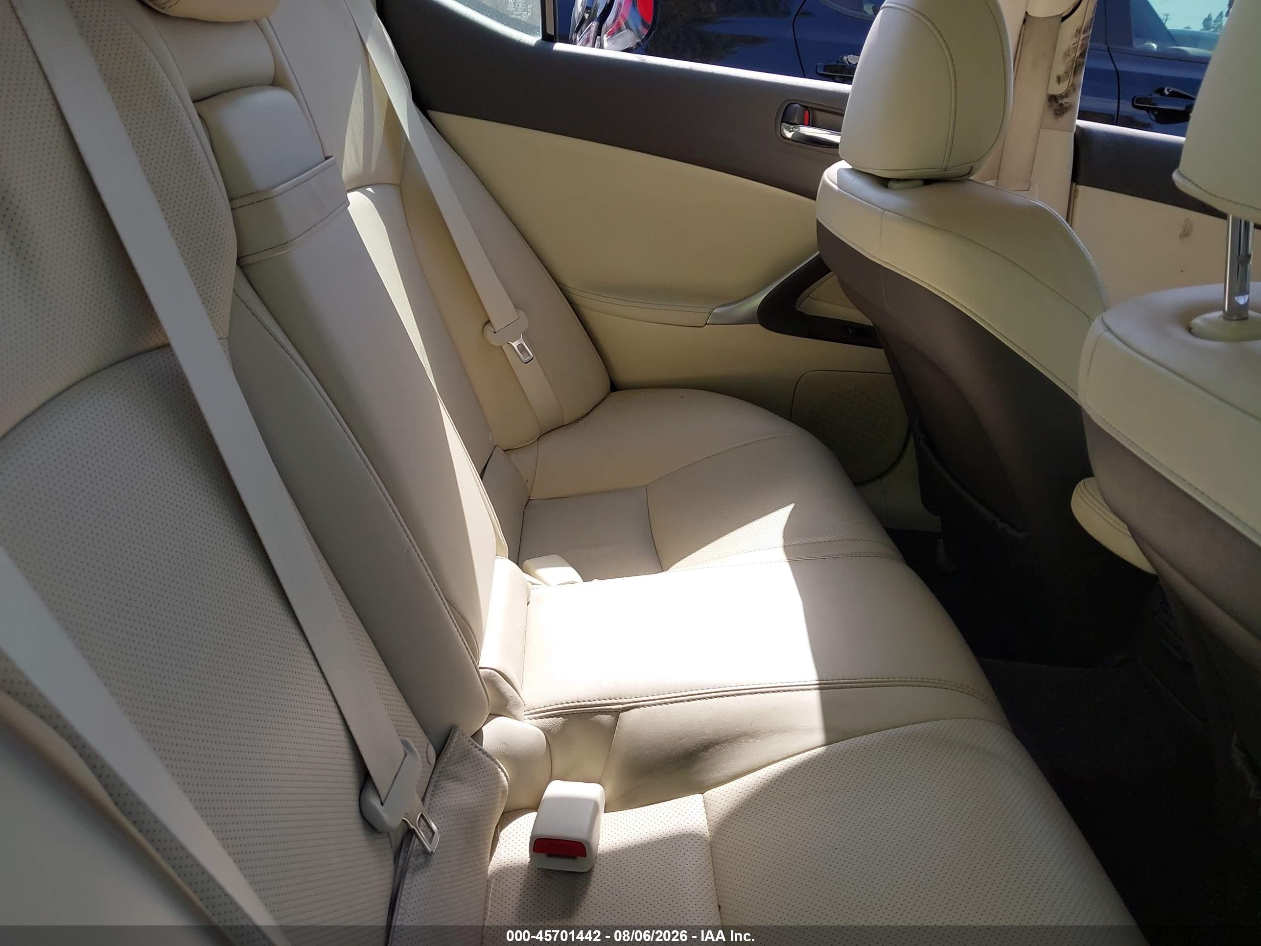 2011 Lexus Is 250 White vin: JTHCF5C28B5047061