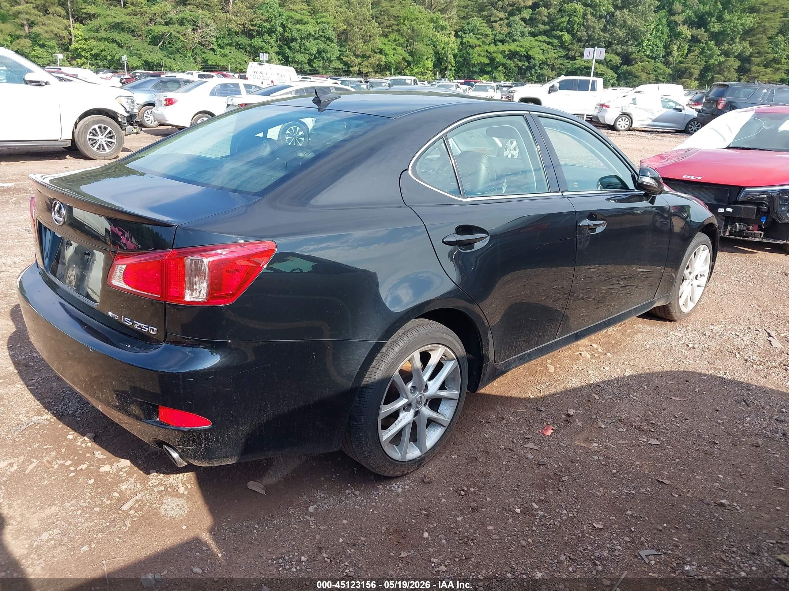 2011 Lexus Is 250 Black vin: JTHCF5C28B5047691