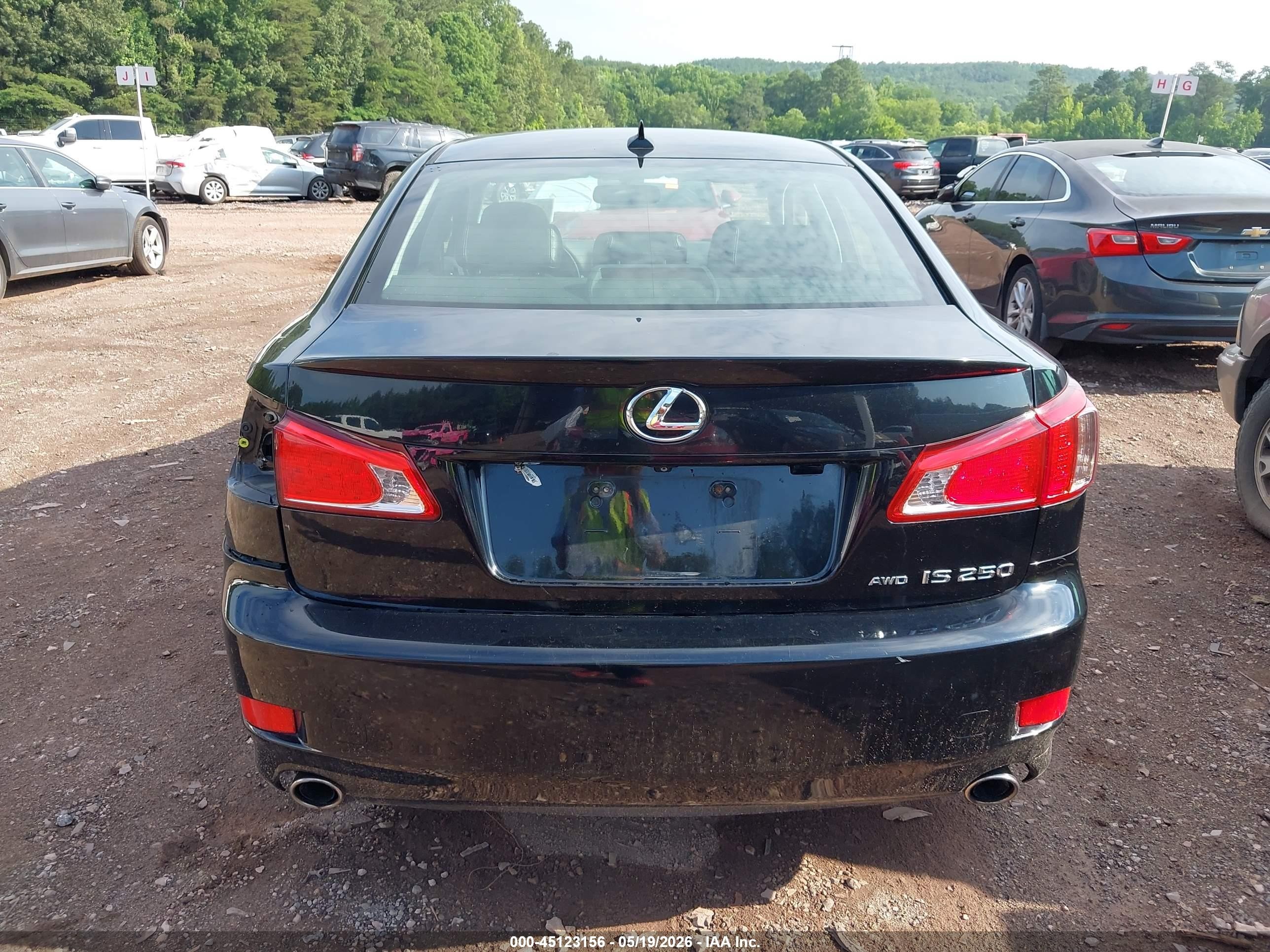 2011 Lexus Is 250 Black vin: JTHCF5C28B5047691
