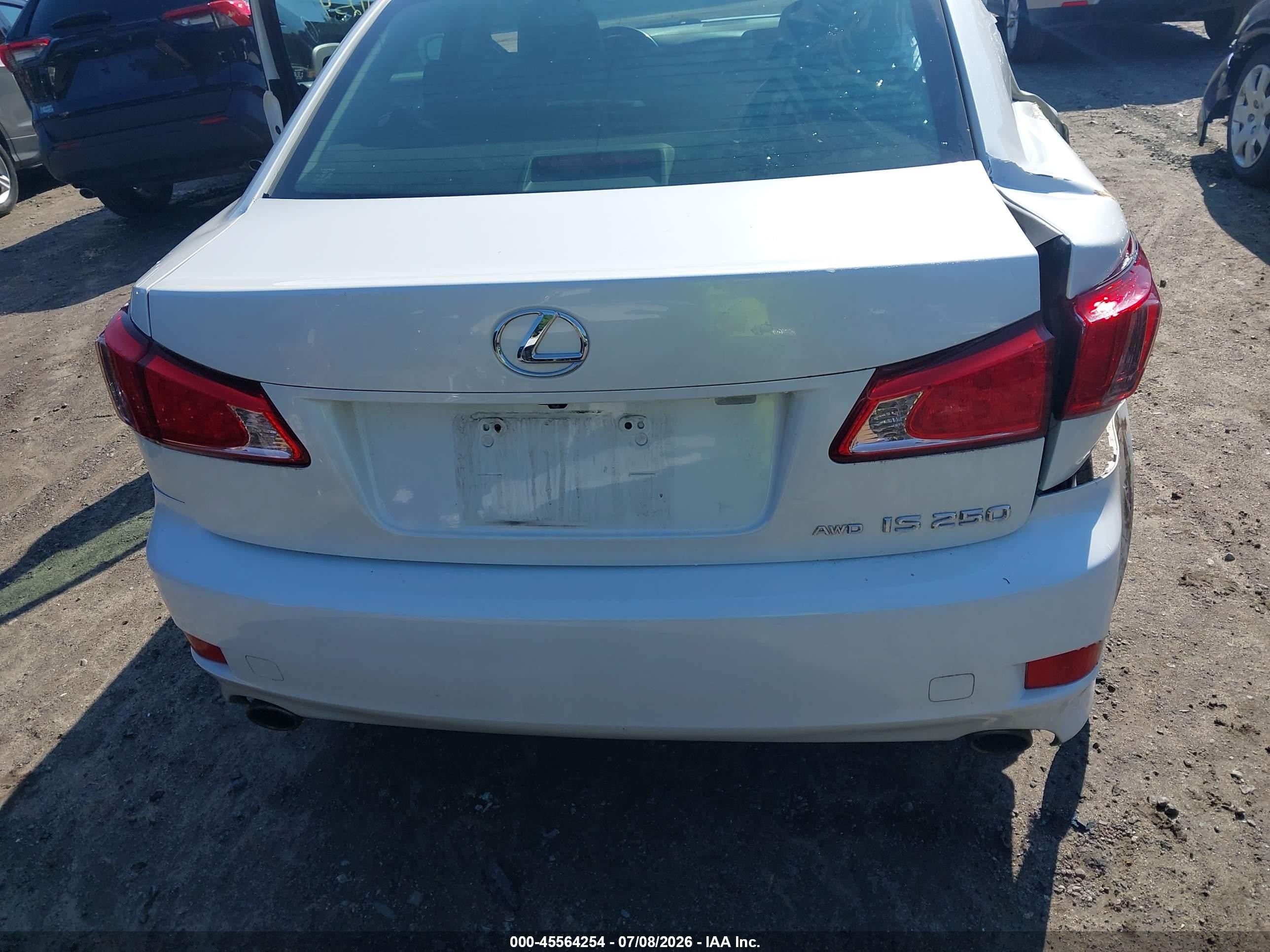 2011 Lexus Is 250   White vin: JTHCF5C28B5049442