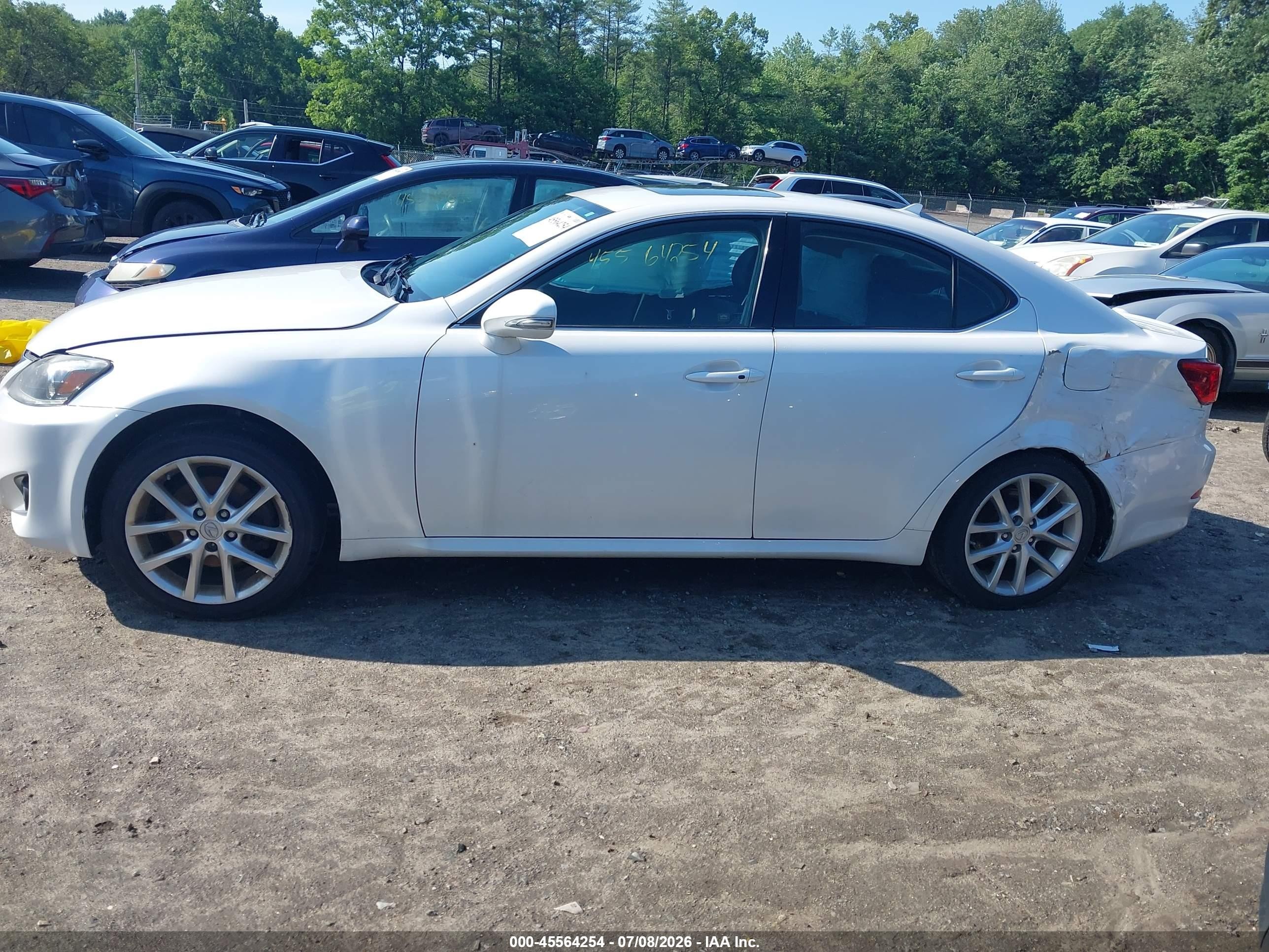 2011 Lexus Is 250   White vin: JTHCF5C28B5049442
