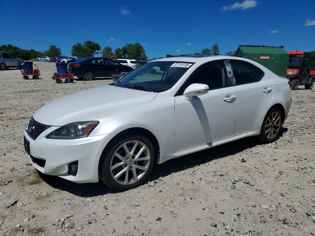 2012 Lexus Is 250 White vin: JTHCF5C28C5056909