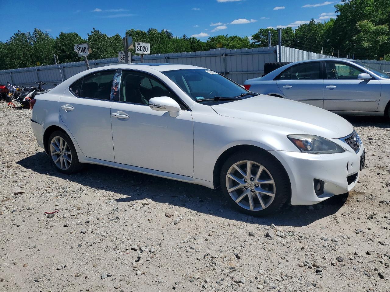 2012 Lexus Is 250 White vin: JTHCF5C28C5056909