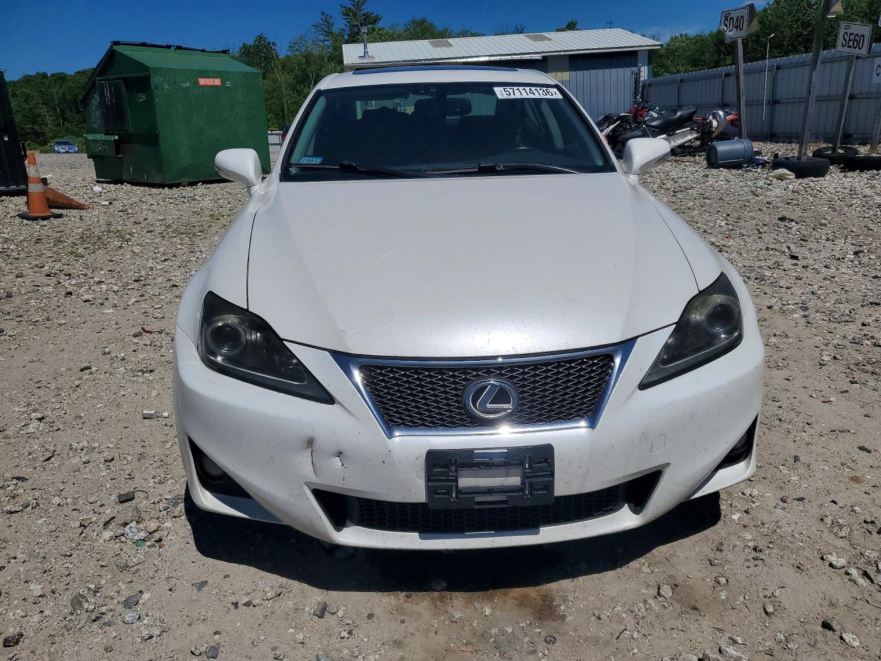 2012 Lexus Is 250 White vin: JTHCF5C28C5056909