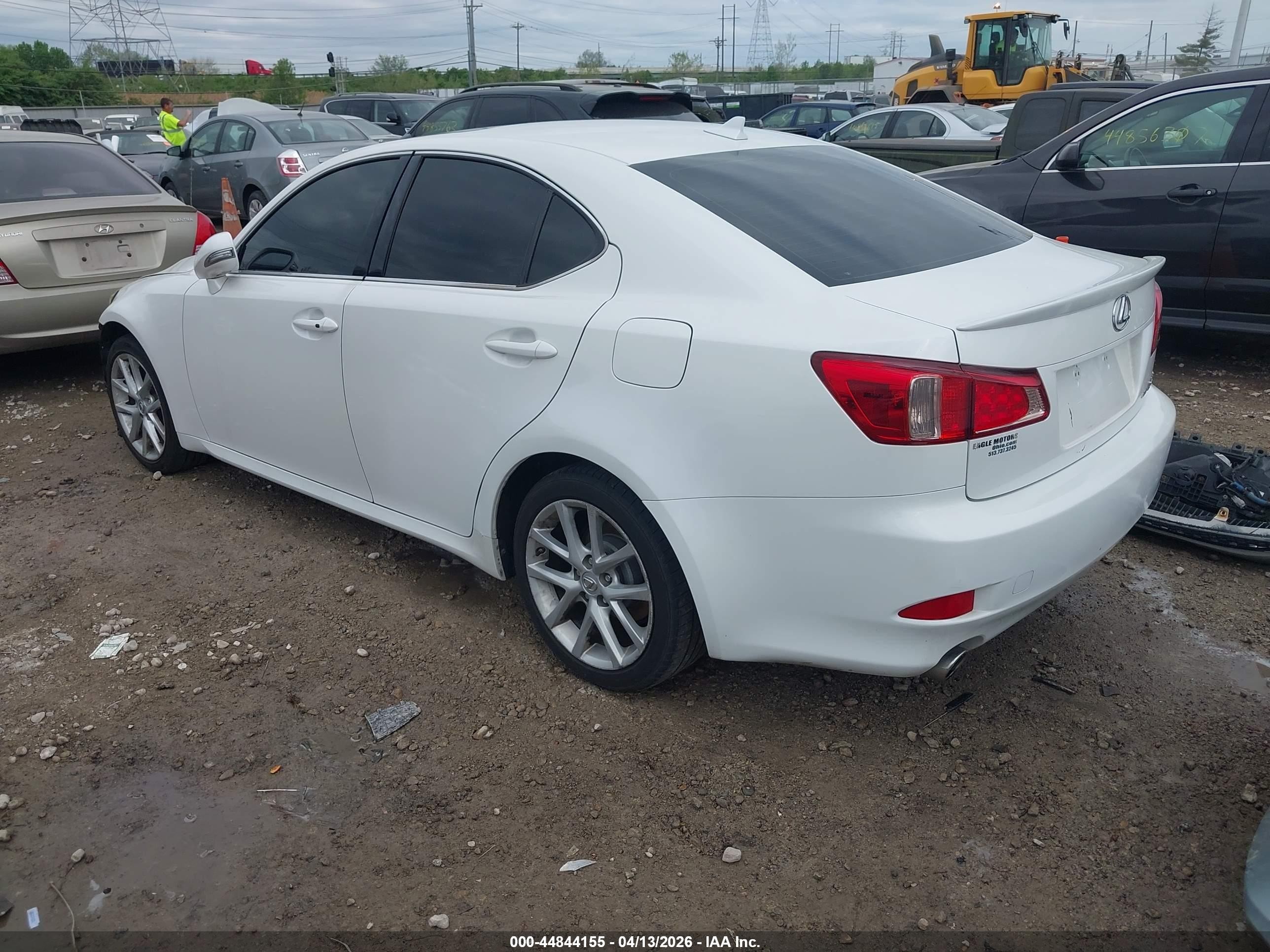 2012 Lexus Is 250 White vin: JTHCF5C28C5058613