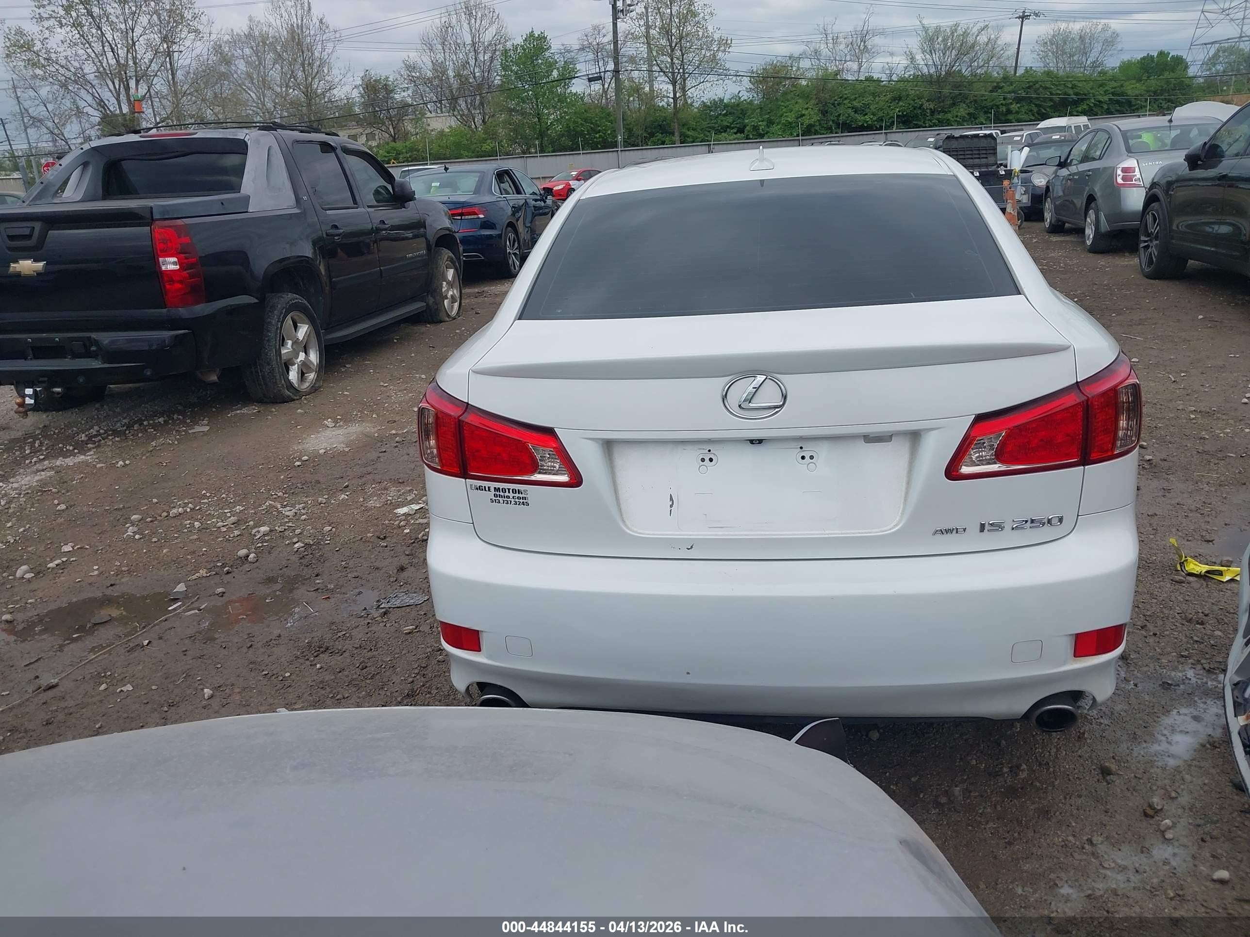 2012 Lexus Is 250 White vin: JTHCF5C28C5058613