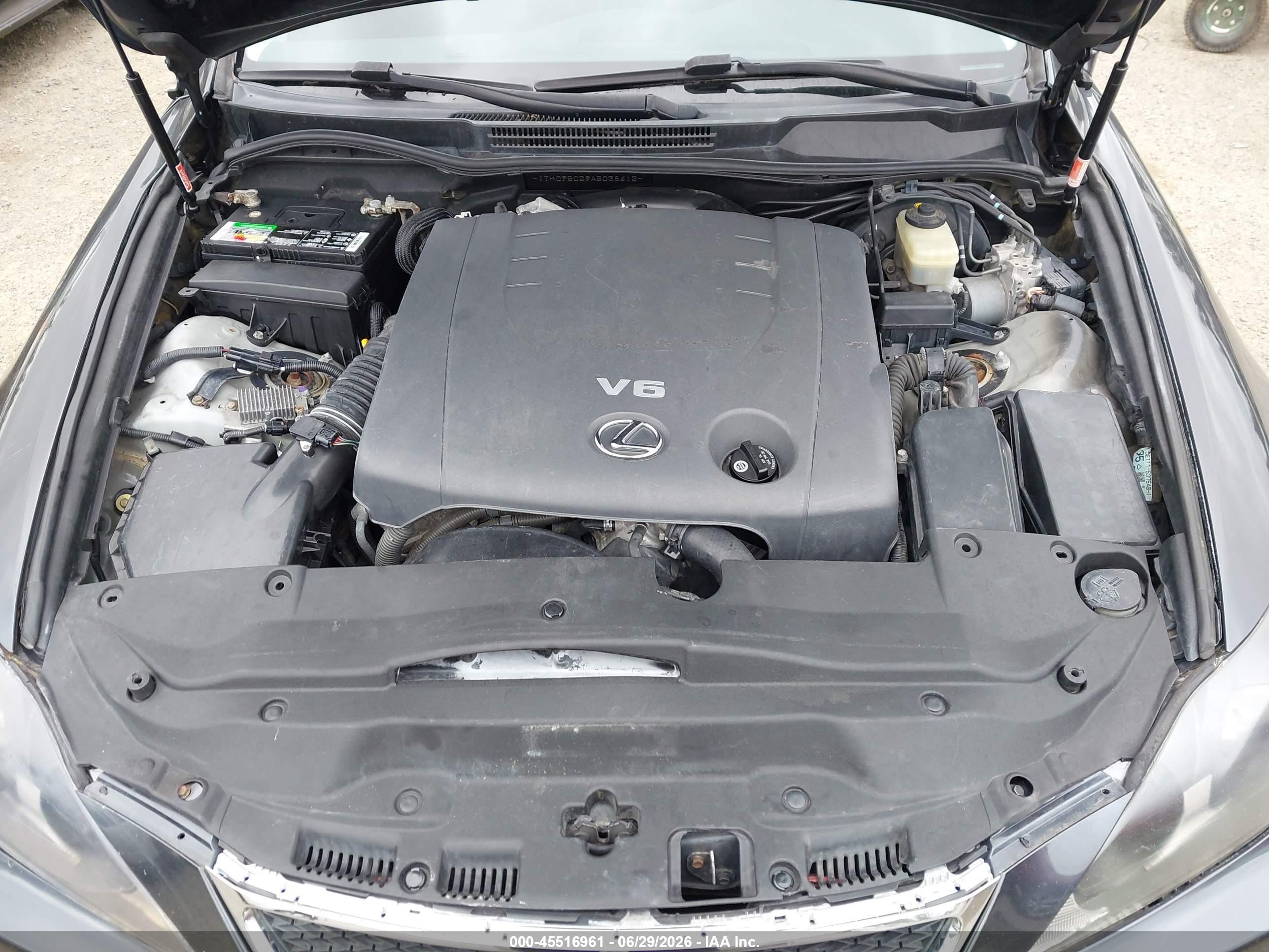 2010 Lexus Is 250   Gray vin: JTHCF5C29A5038612