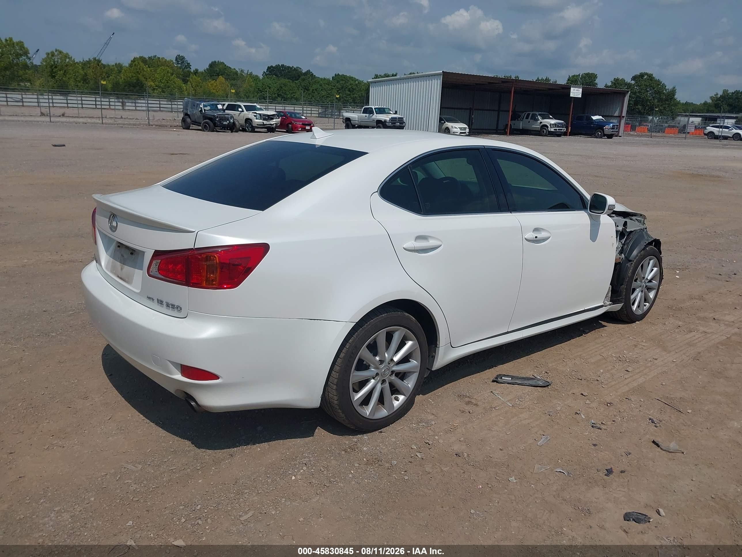 2010 Lexus Is 250   White vin: JTHCF5C2XA2033758