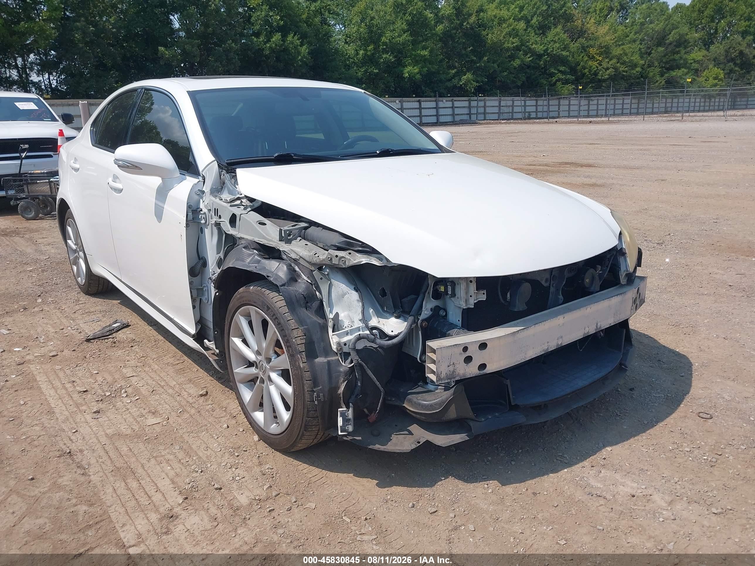 2010 Lexus Is 250   White vin: JTHCF5C2XA2033758
