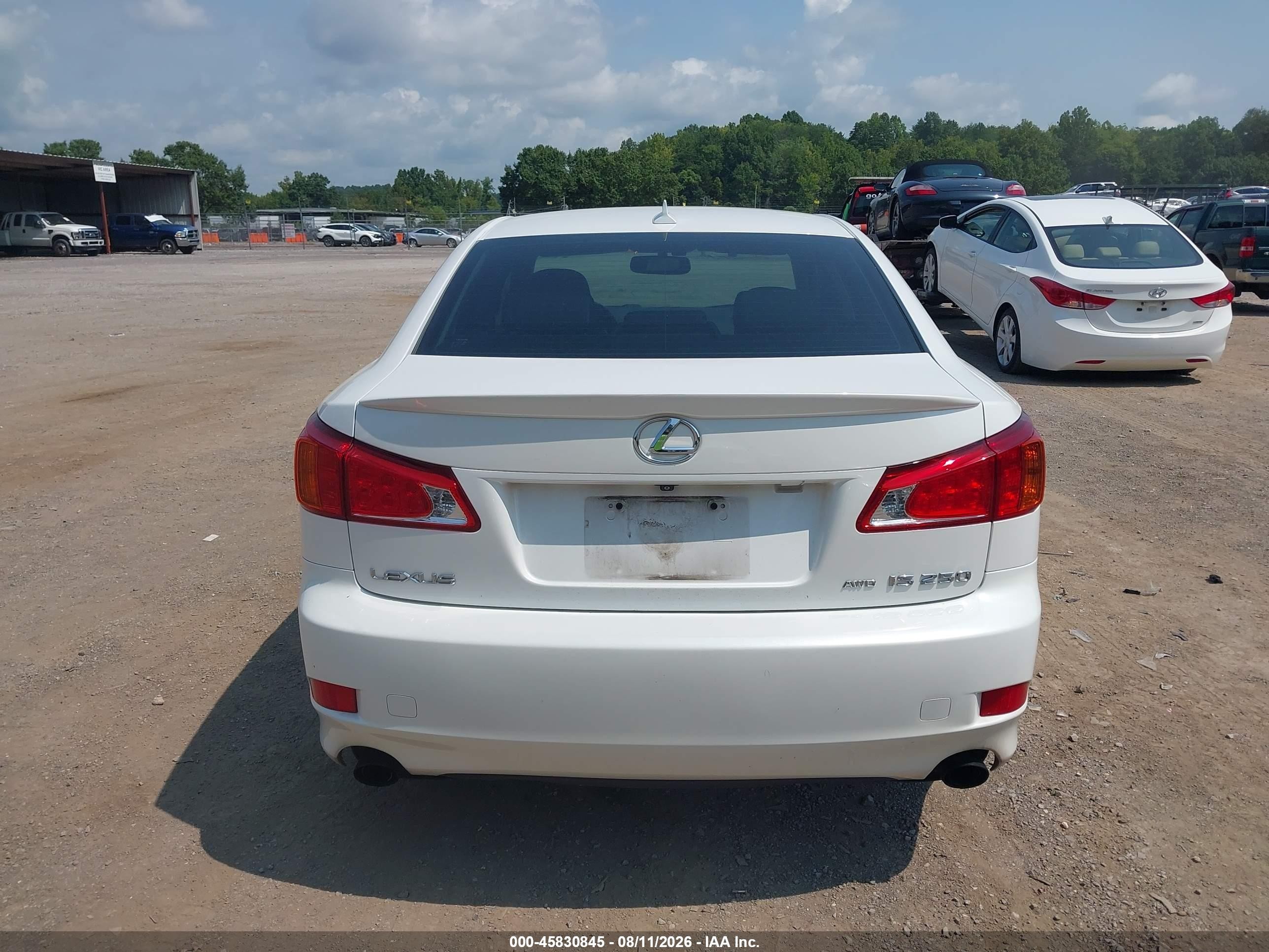2010 Lexus Is 250   White vin: JTHCF5C2XA2033758