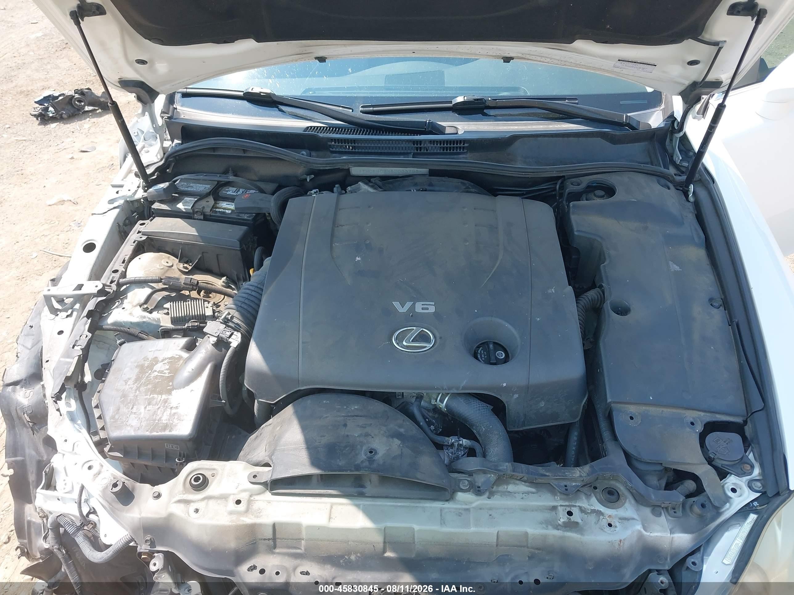 2010 Lexus Is 250   White vin: JTHCF5C2XA2033758