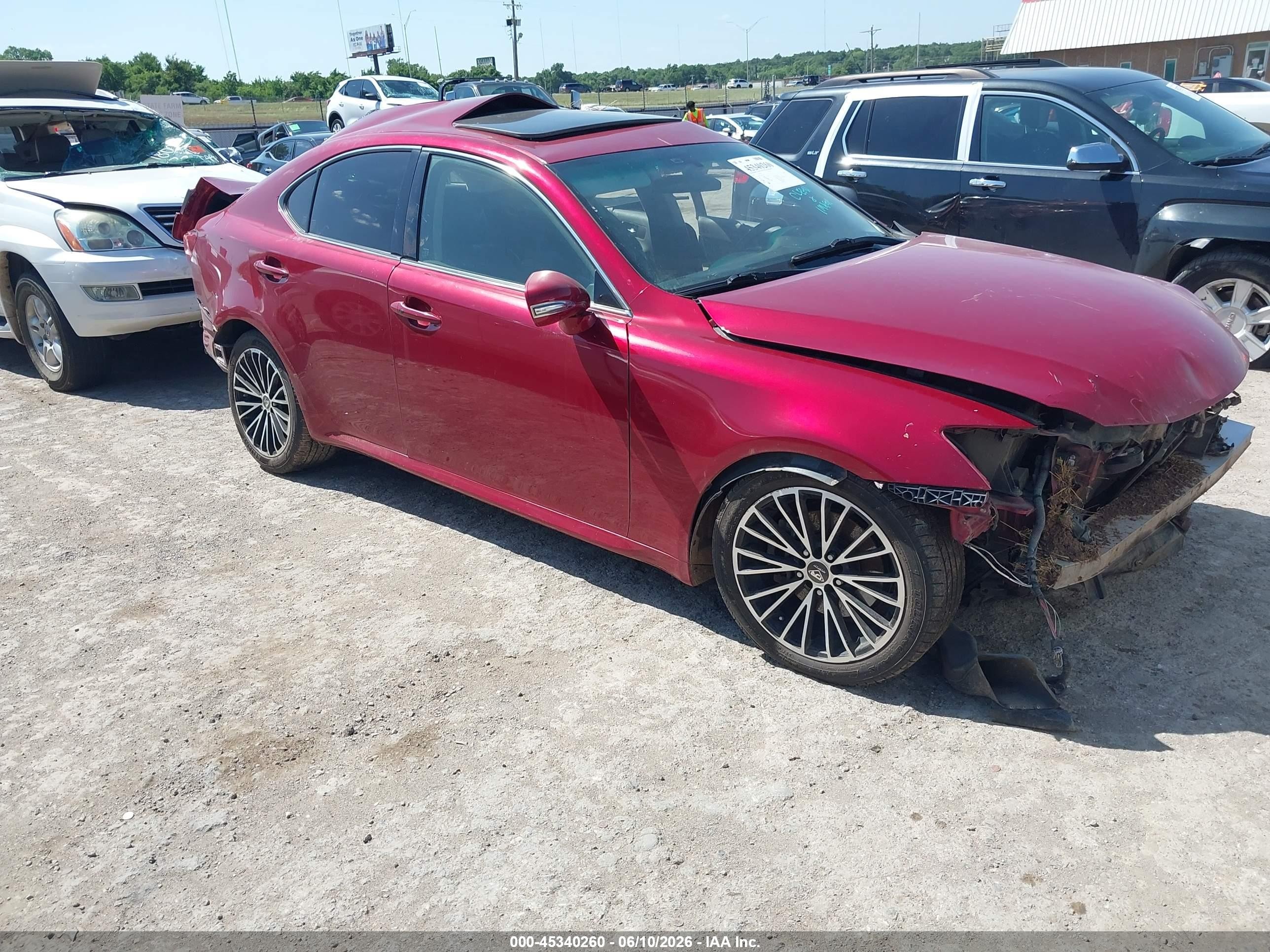 2010 Lexus Is 250   Red vin: JTHCF5C2XA5040224