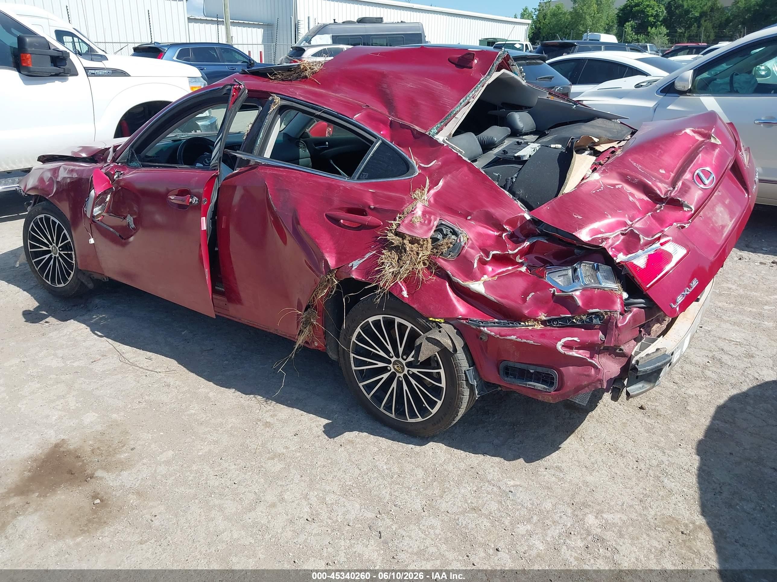 2010 Lexus Is 250   Red vin: JTHCF5C2XA5040224