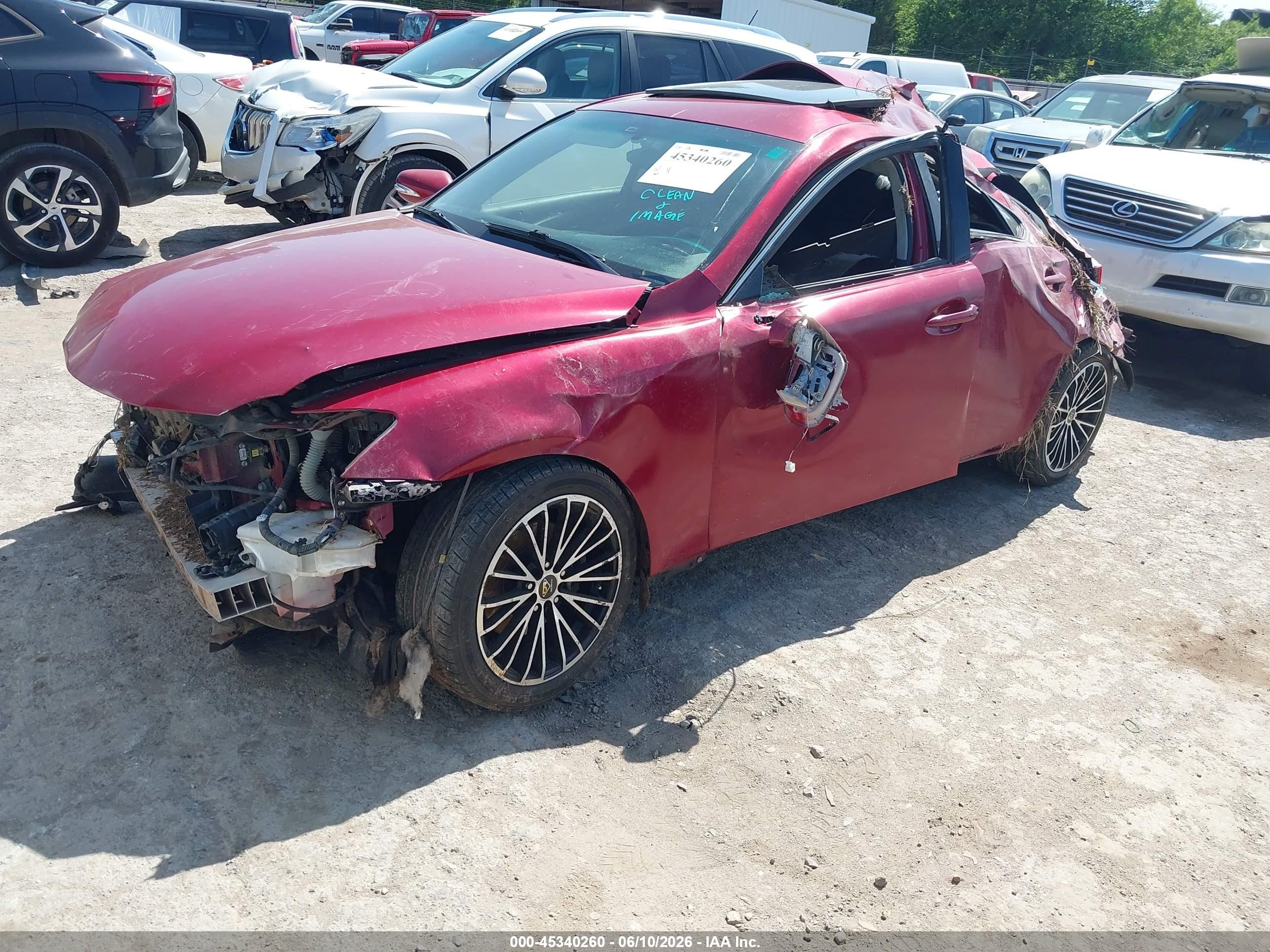 2010 Lexus Is 250   Red vin: JTHCF5C2XA5040224