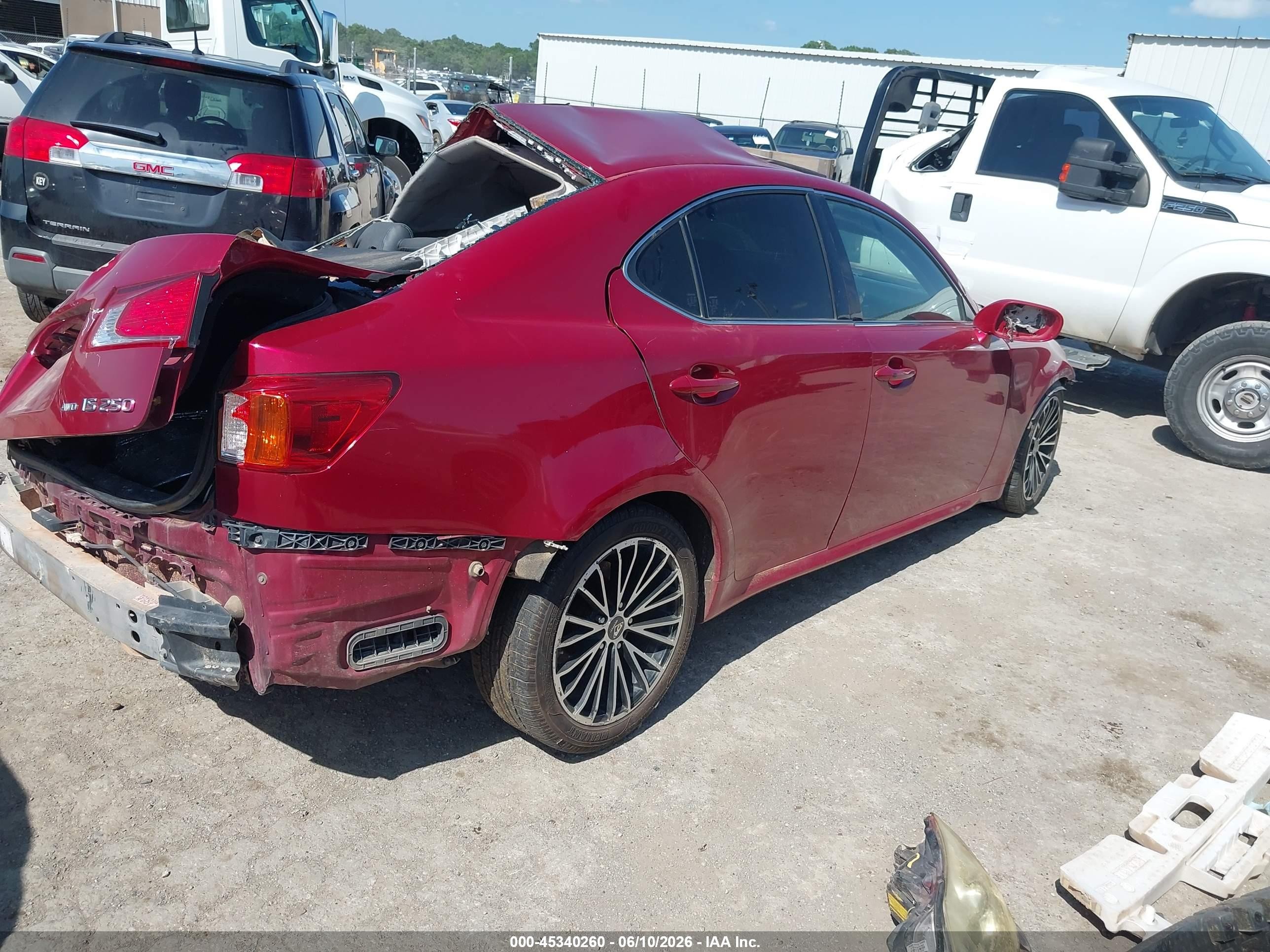 2010 Lexus Is 250   Red vin: JTHCF5C2XA5040224