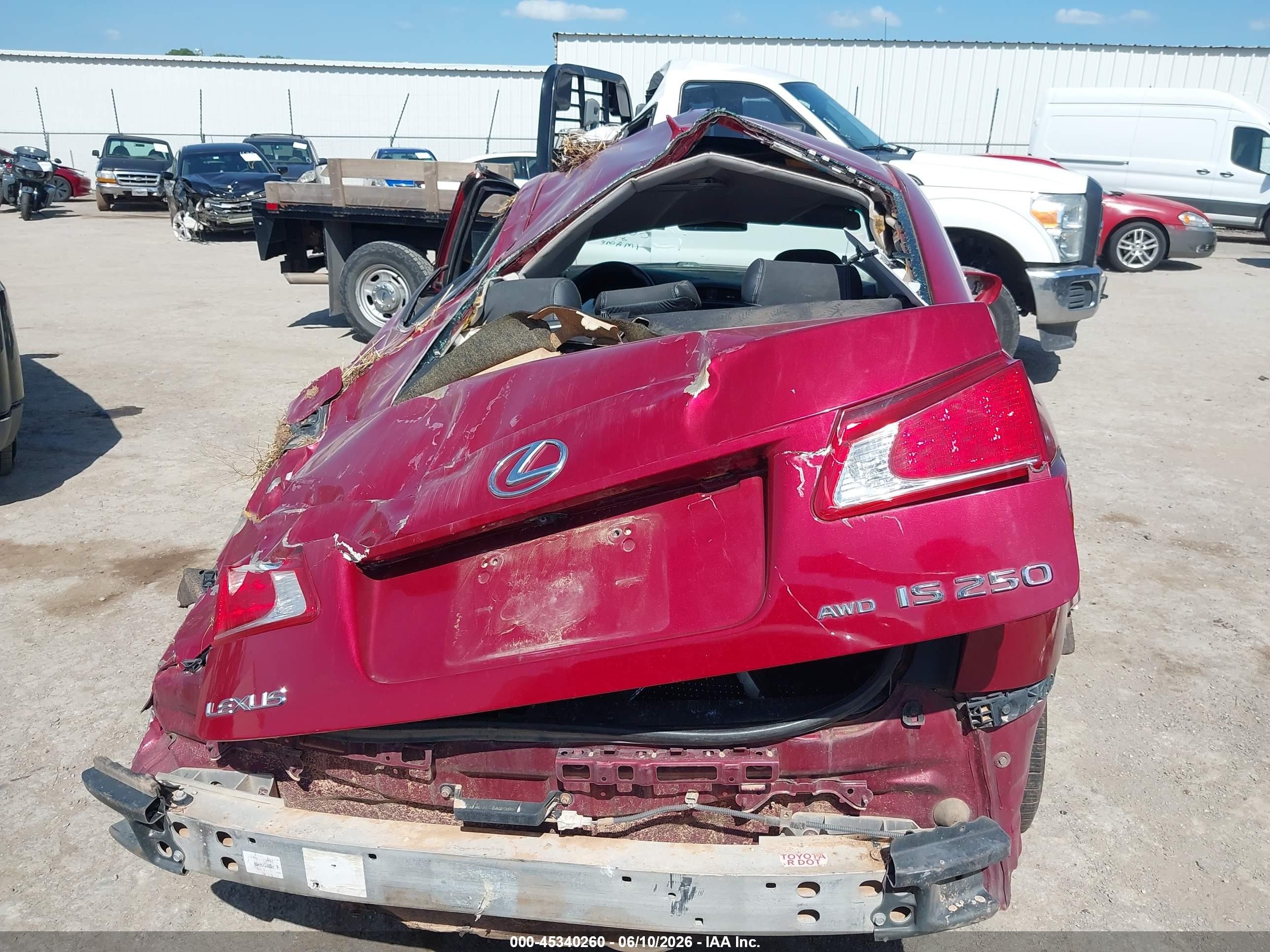 2010 Lexus Is 250   Red vin: JTHCF5C2XA5040224